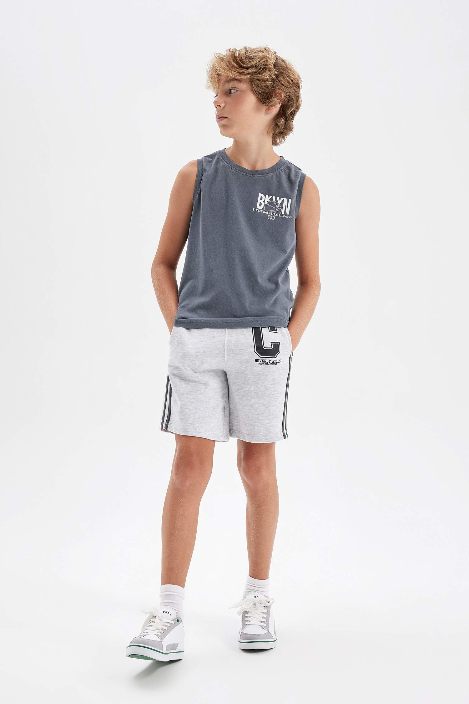 Boy Crew Neck Printed Sleevless T-Shirt