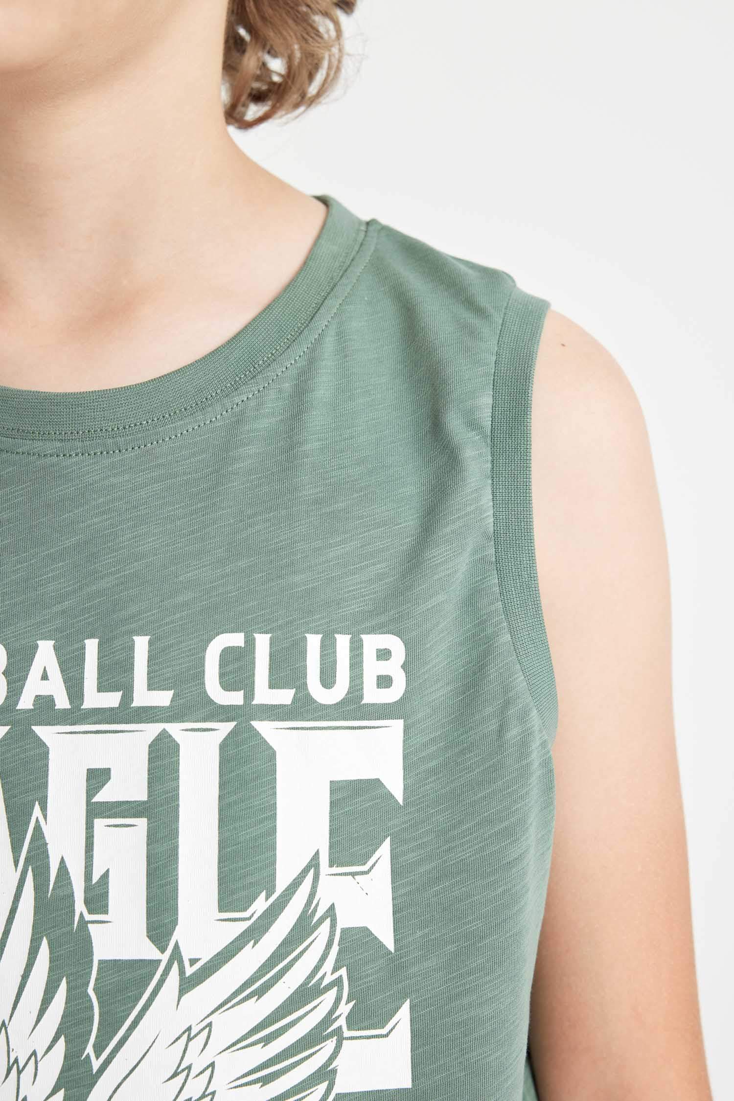 Boy Printed Crew Neck Sleeveless T-Shirt