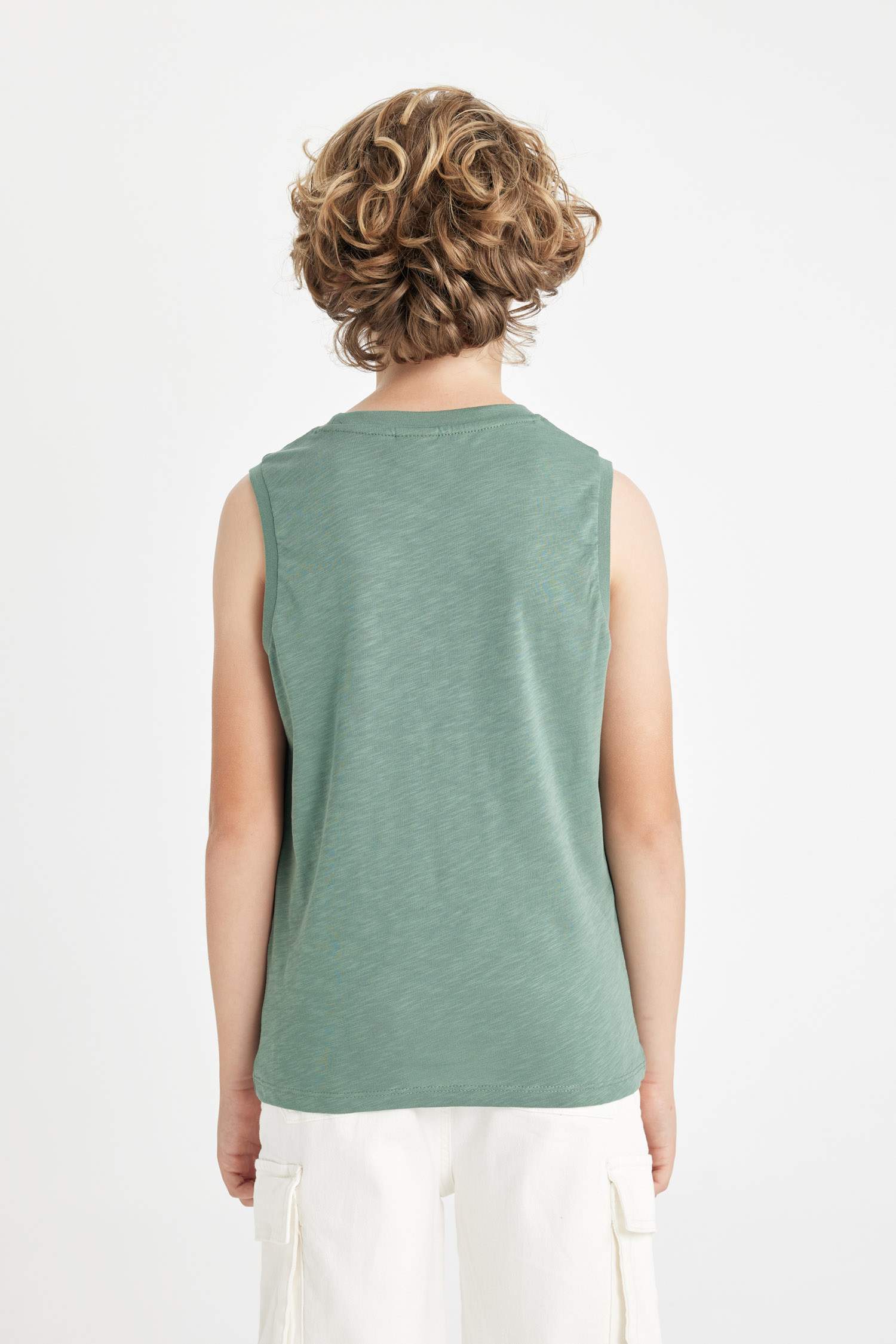 Boy Printed Crew Neck Sleeveless T-Shirt