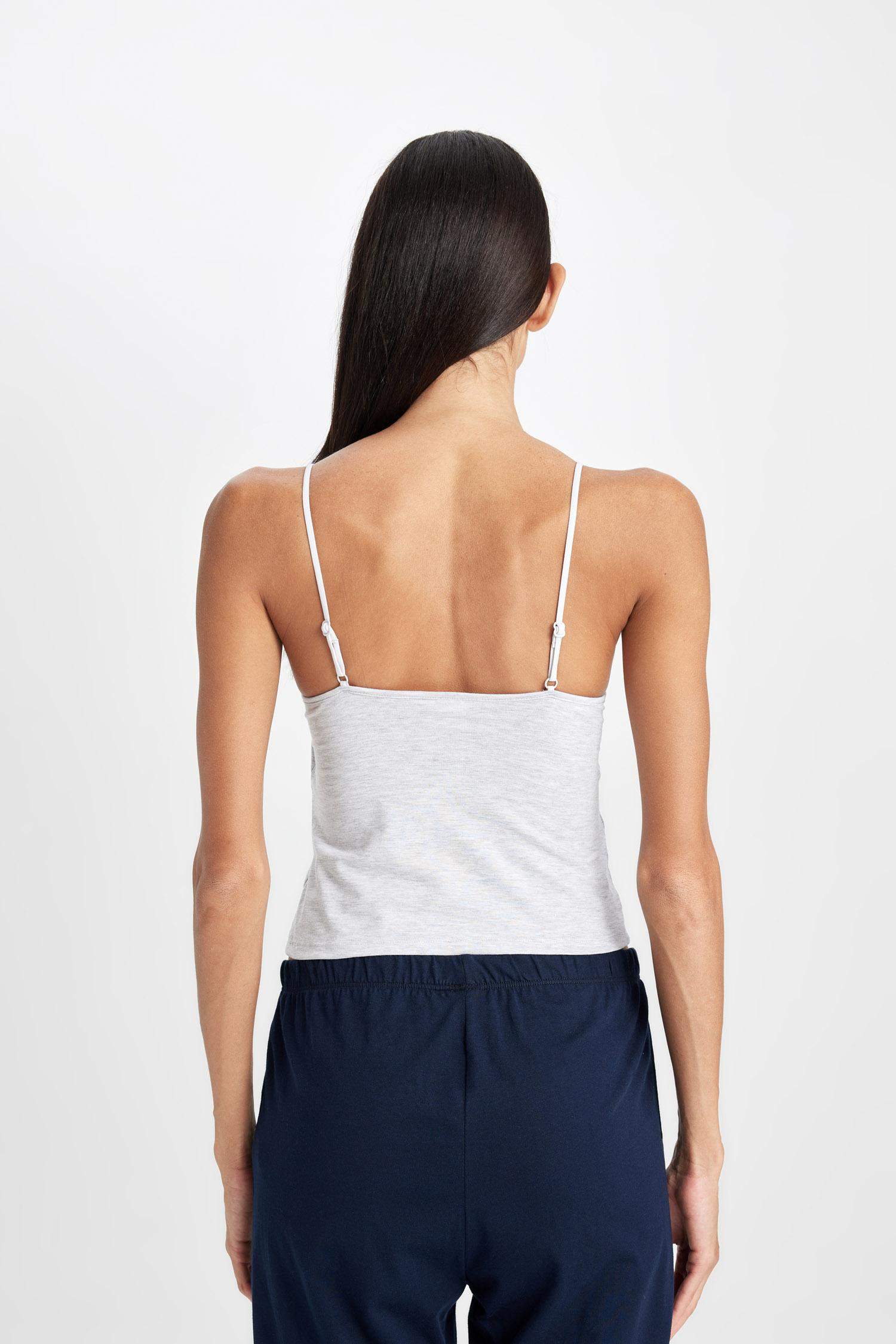 Regular Fit İnce Askılı Basic Düz Atlet-Fall in Love 