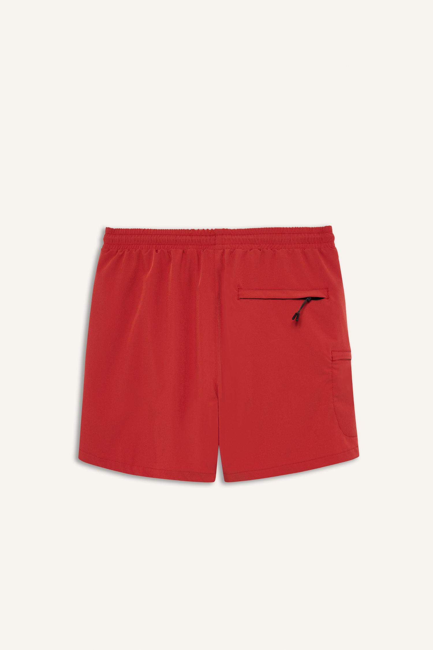 DeFactoFit Baskılı Esnek Dokulu Kısa Boy Sporcu Deniz Şortu