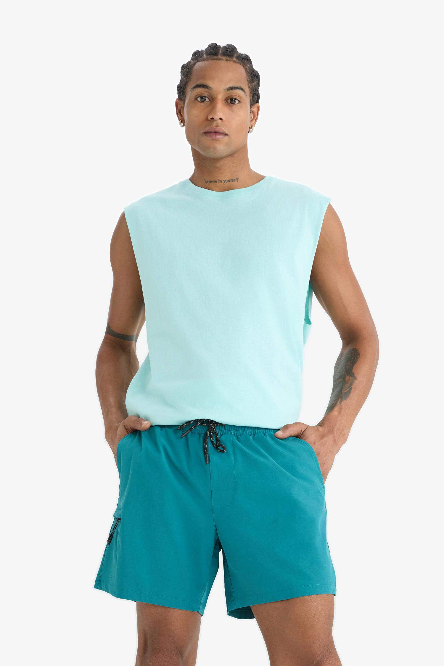 شورت سباحة قصير بخصر مطاطي من DeFactoFit