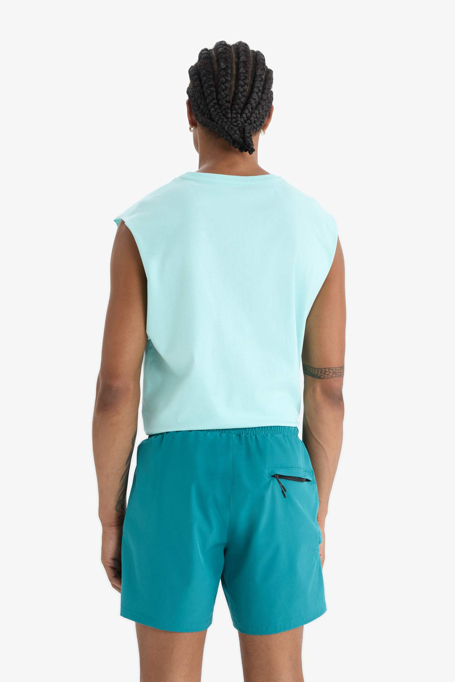 شورت سباحة قصير بخصر مطاطي من DeFactoFit