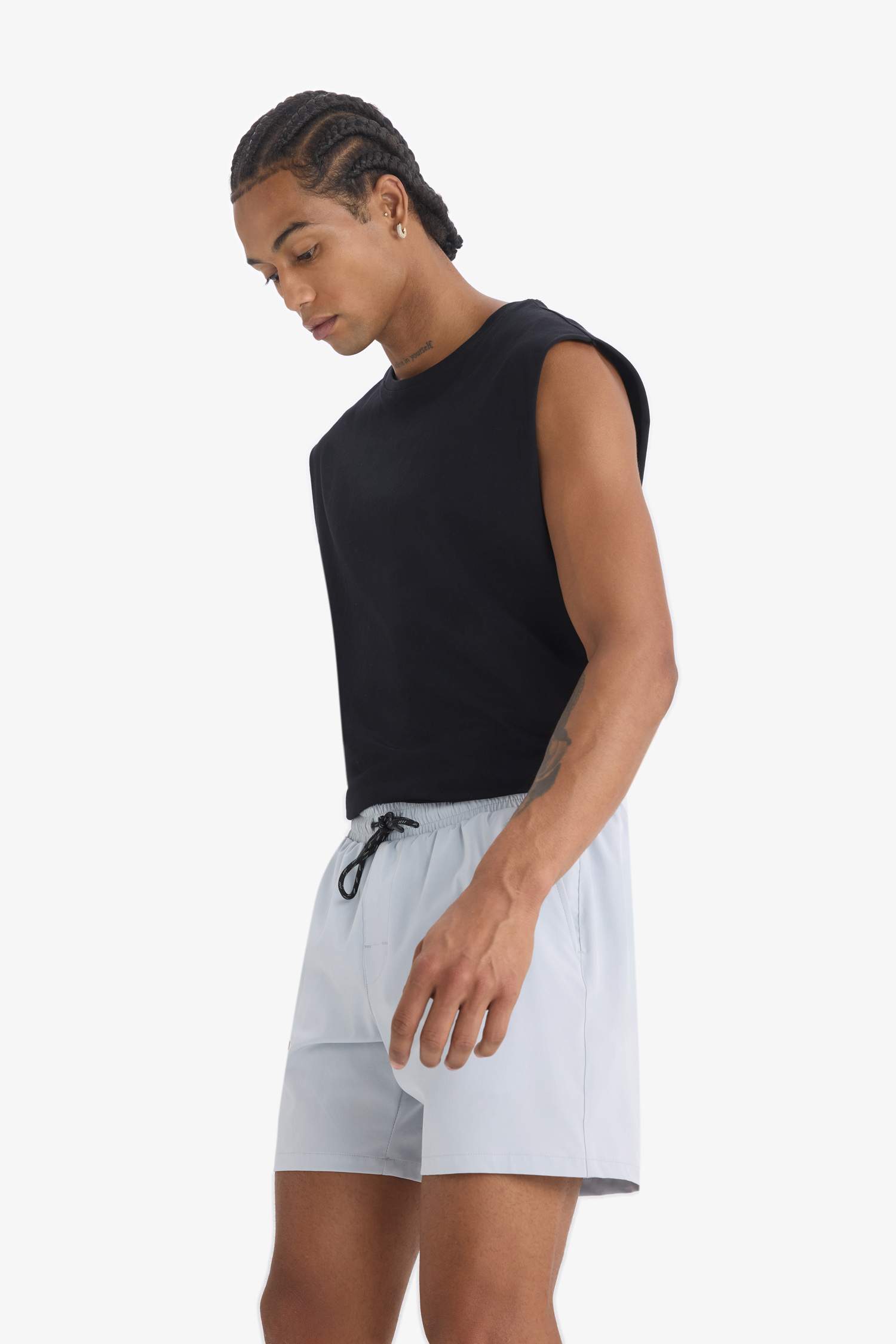 DeFactoFit Printed Flexible Textured Sports Swim Shorts