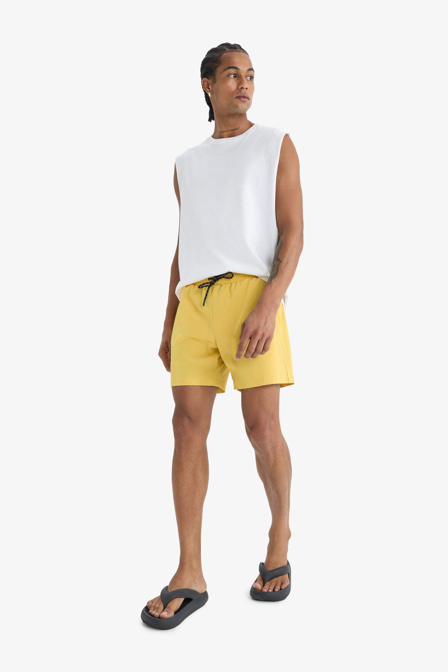 DeFactoFit Printed Flexible Textured Sports Swim Shorts