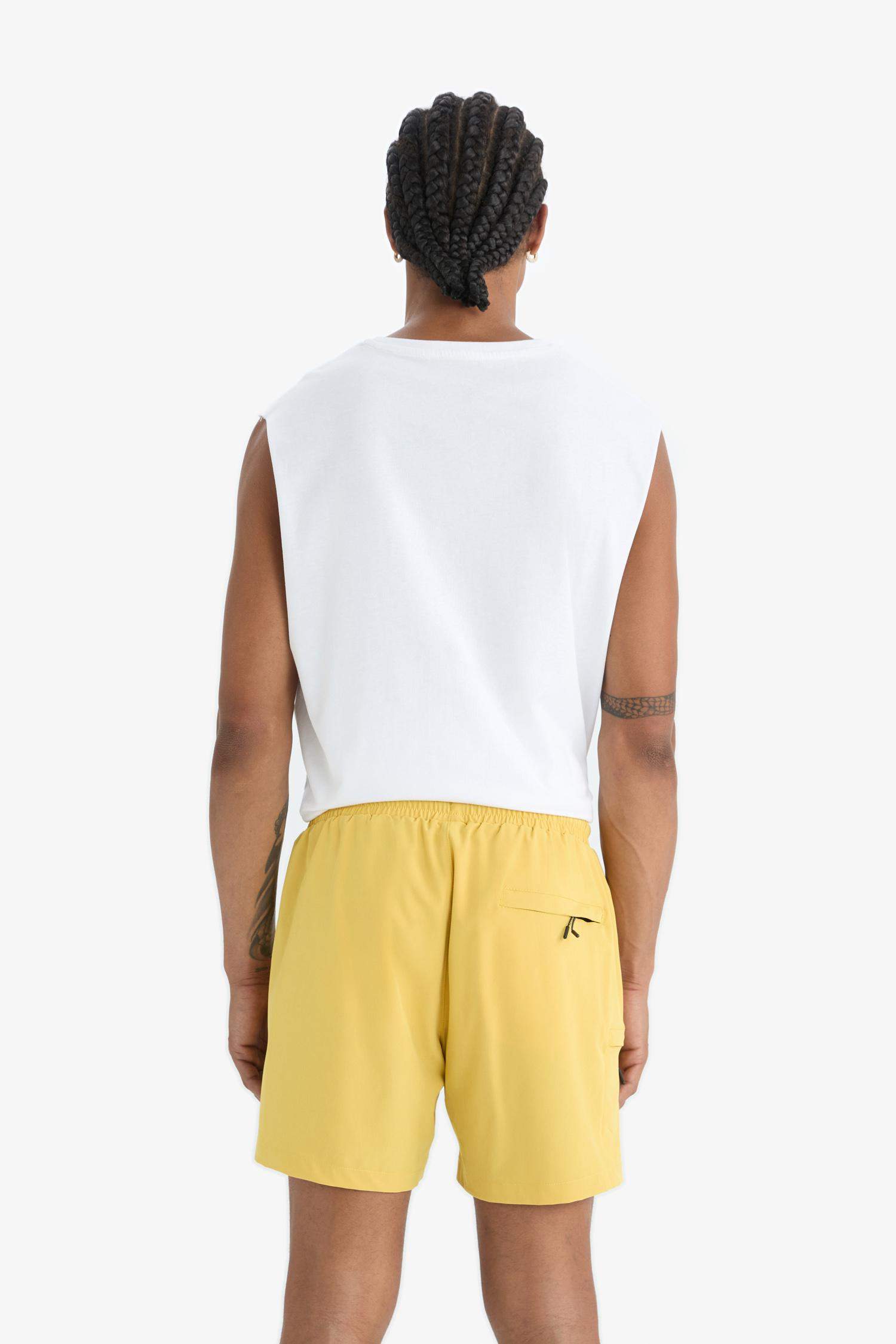 DeFactoFit Printed Flexible Textured Sports Swim Shorts