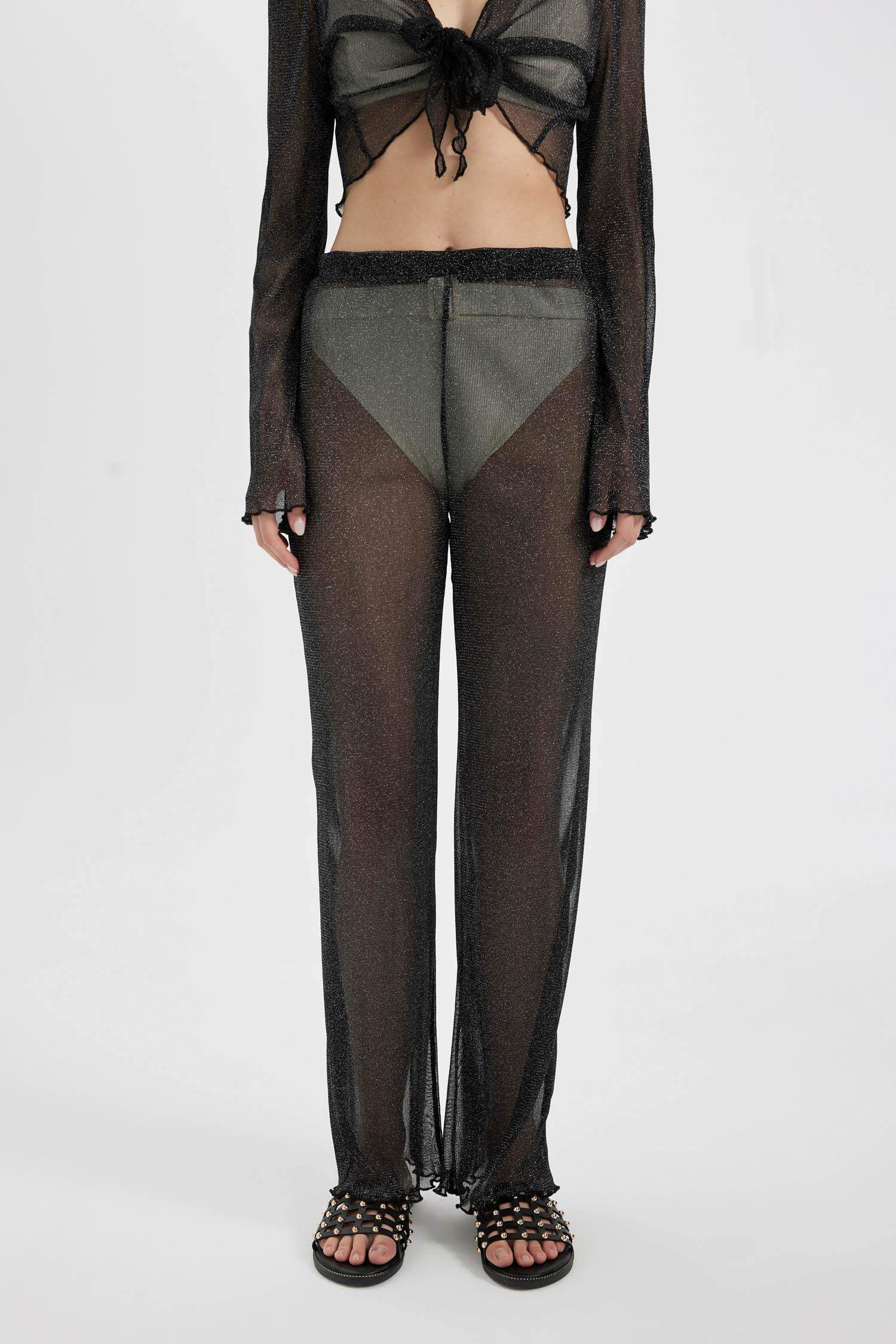 Afra x DeFacto Fall in Love Regular Fit Shiny Fabric Beach Trousers