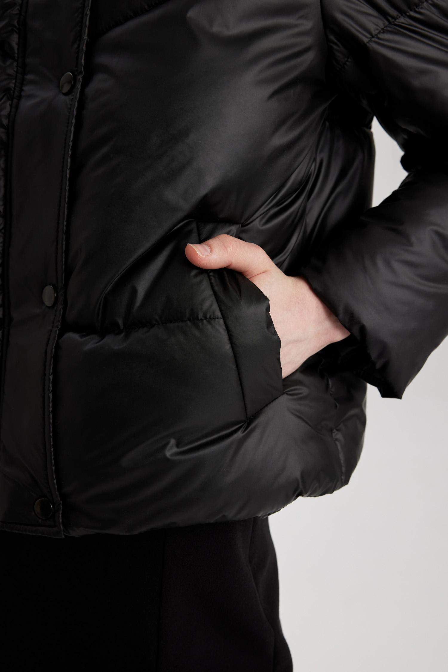 Su İtici Şişme Mont Dik Yaka Fermuar Çıtçıtlı Cepli