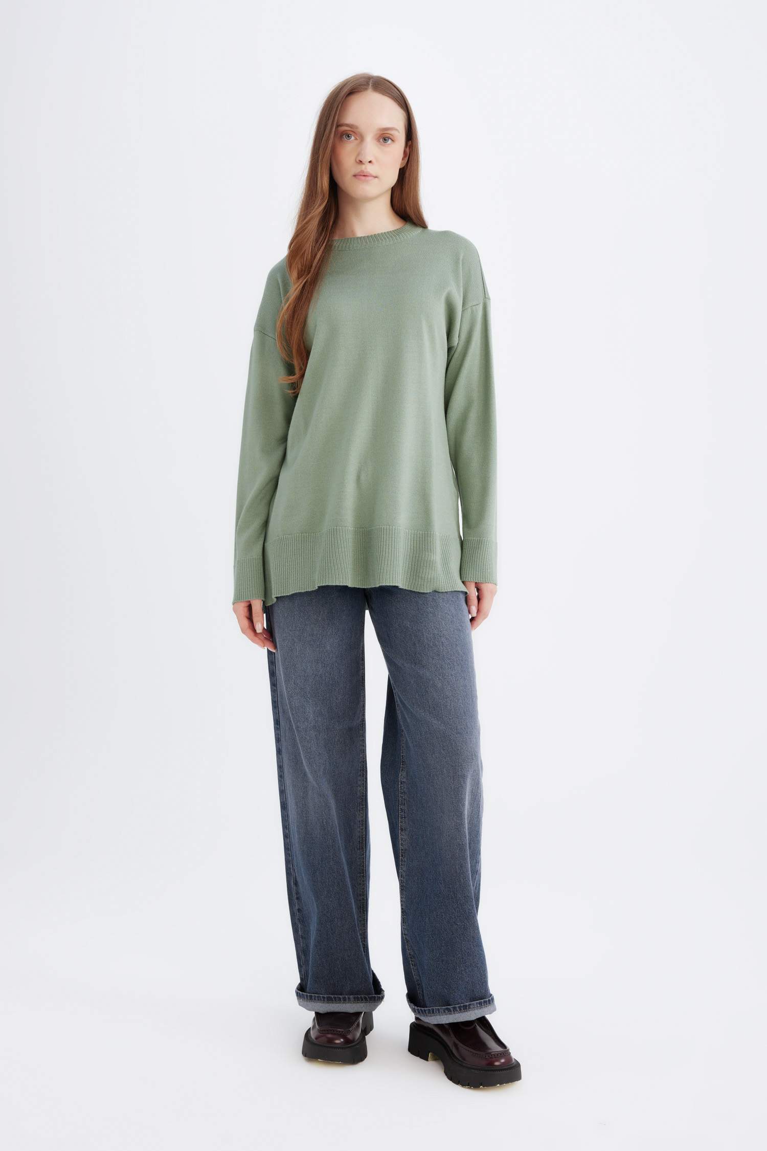Regular Fit Crew Neck Tunic