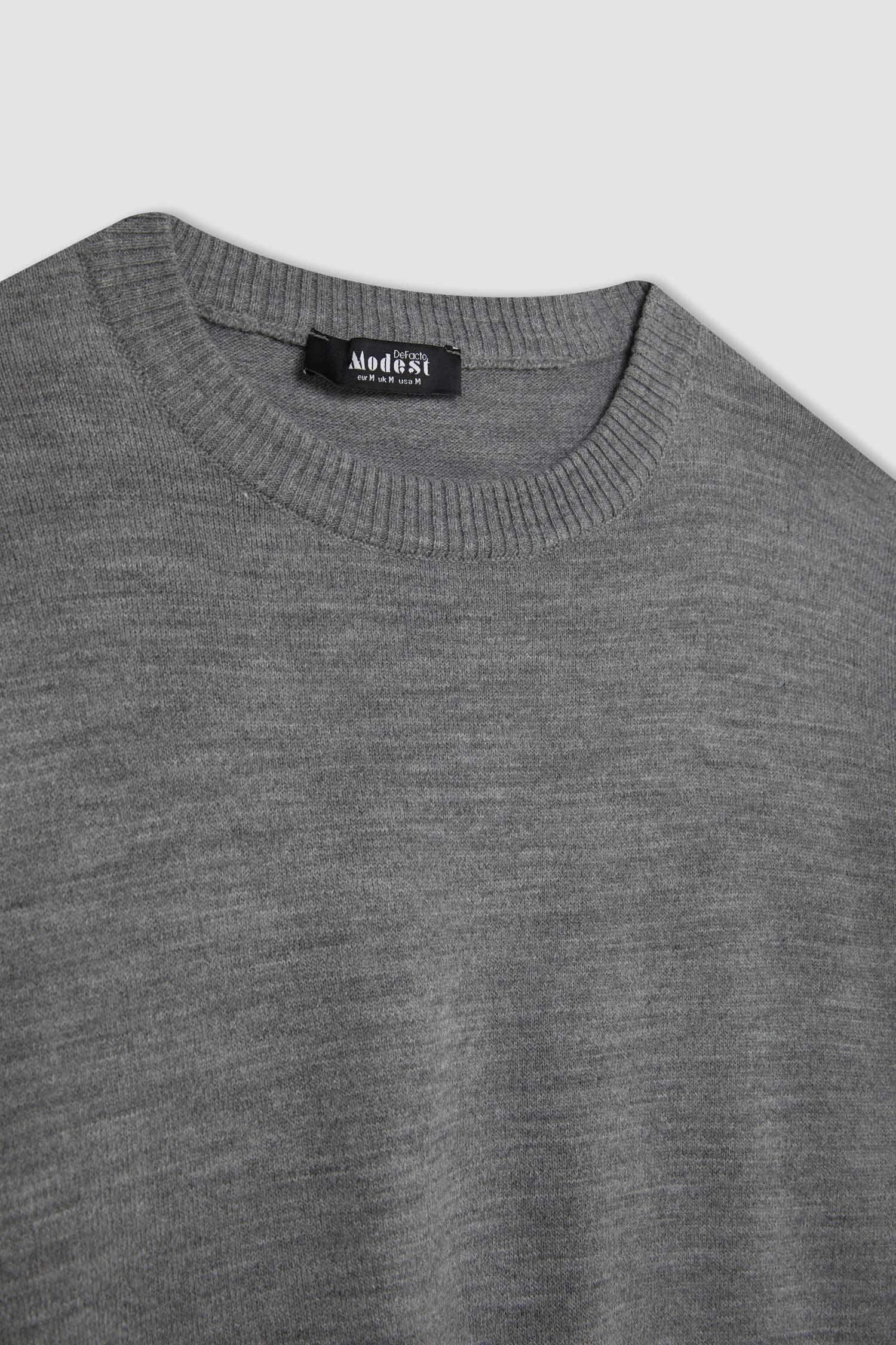 Tunique en tricot coupe régulière à Col Rond