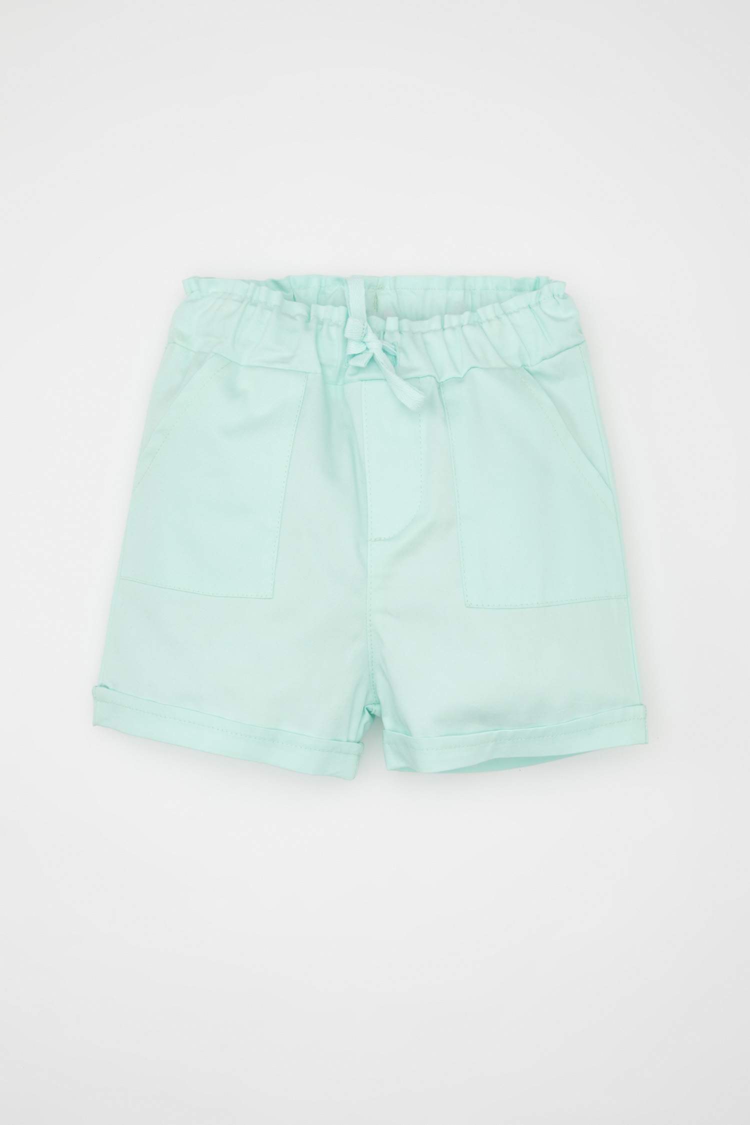 Kız Bebek 2'li Takım Kısa Kollu Fırfır Detaylı Bluz Şort