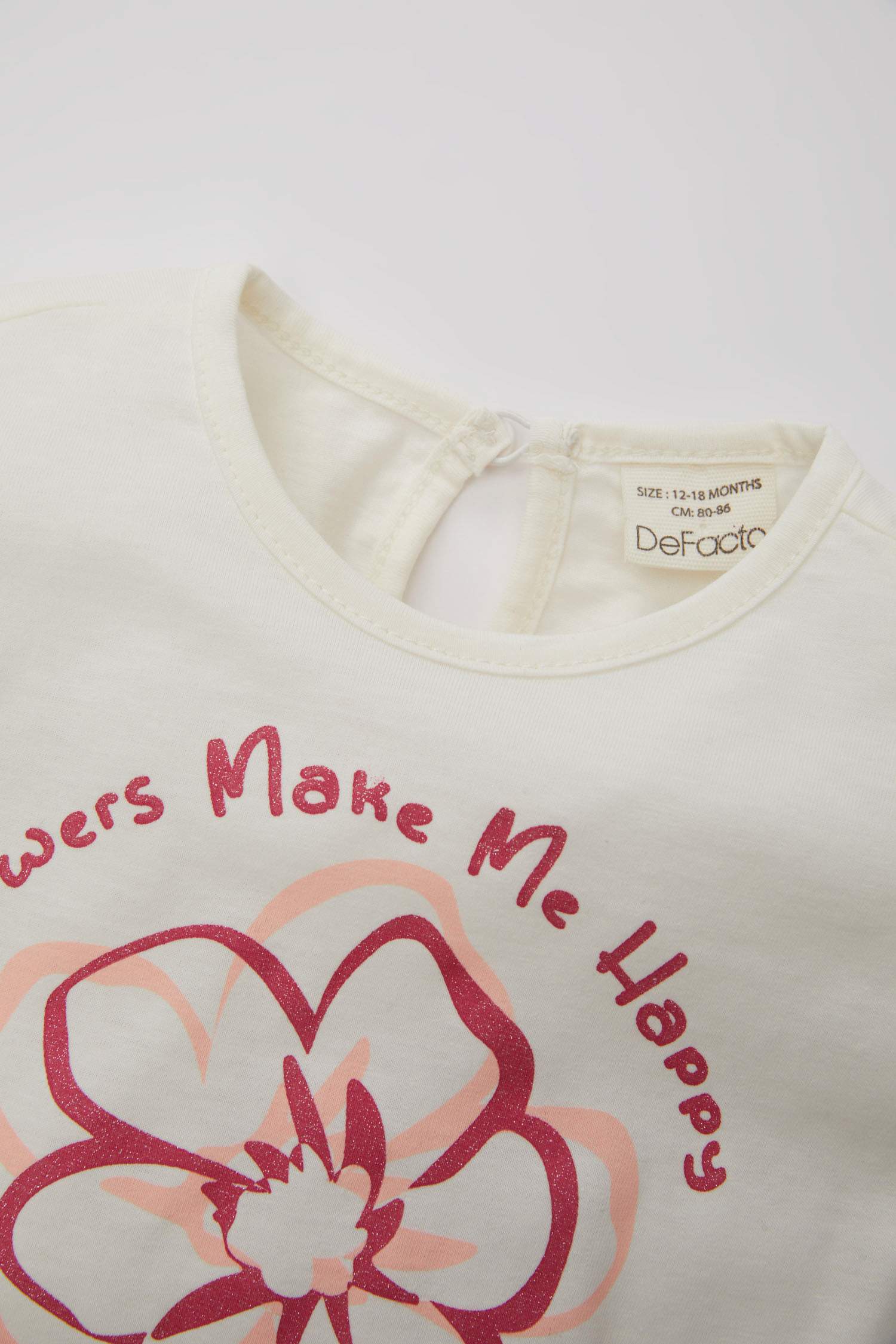 تيشيرت نص ردن بناتي فلورال قصة عادية