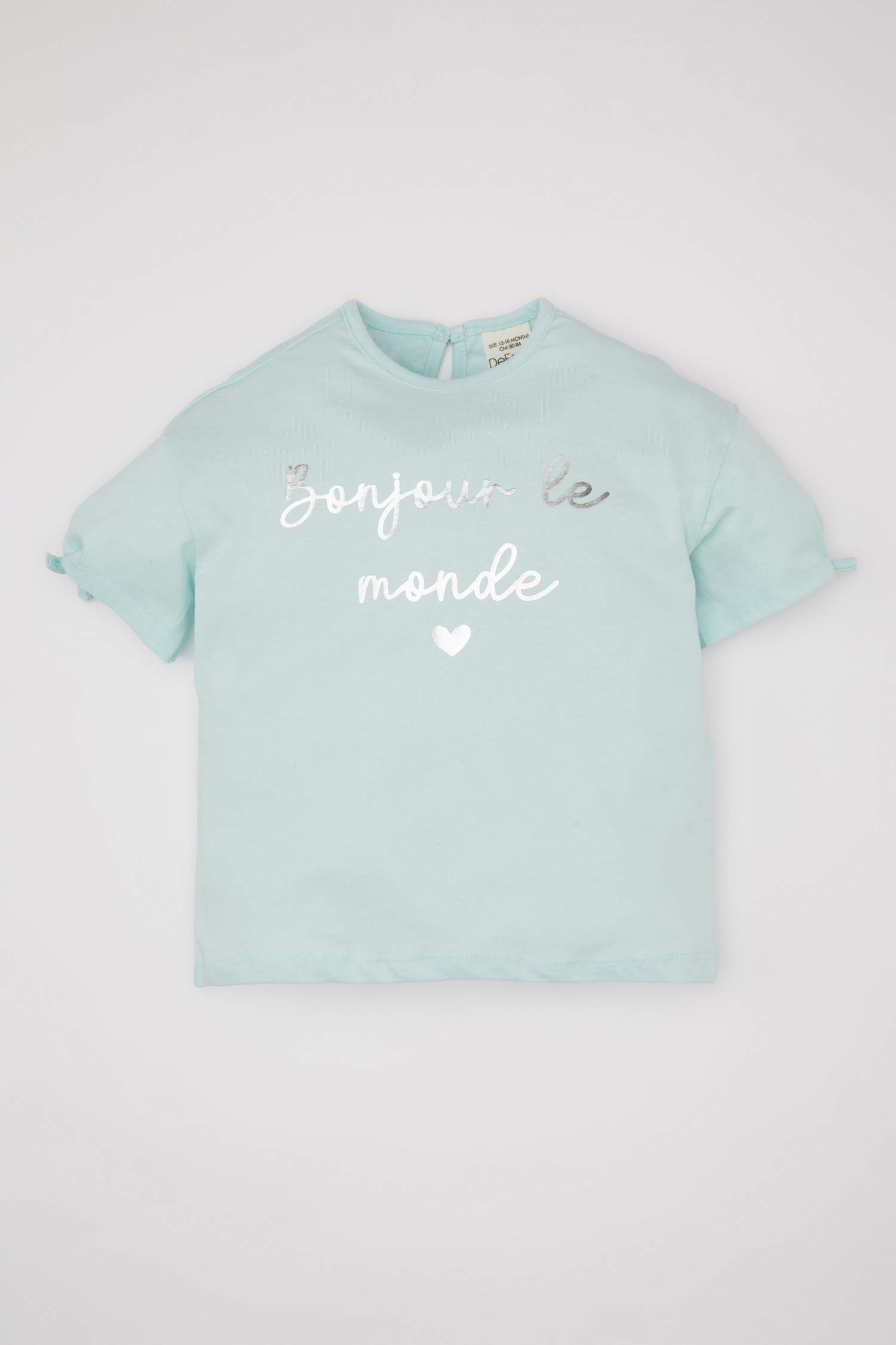 T-Shirt imprimé à Manches Courtes et Col Rond Pour Bébé Fille