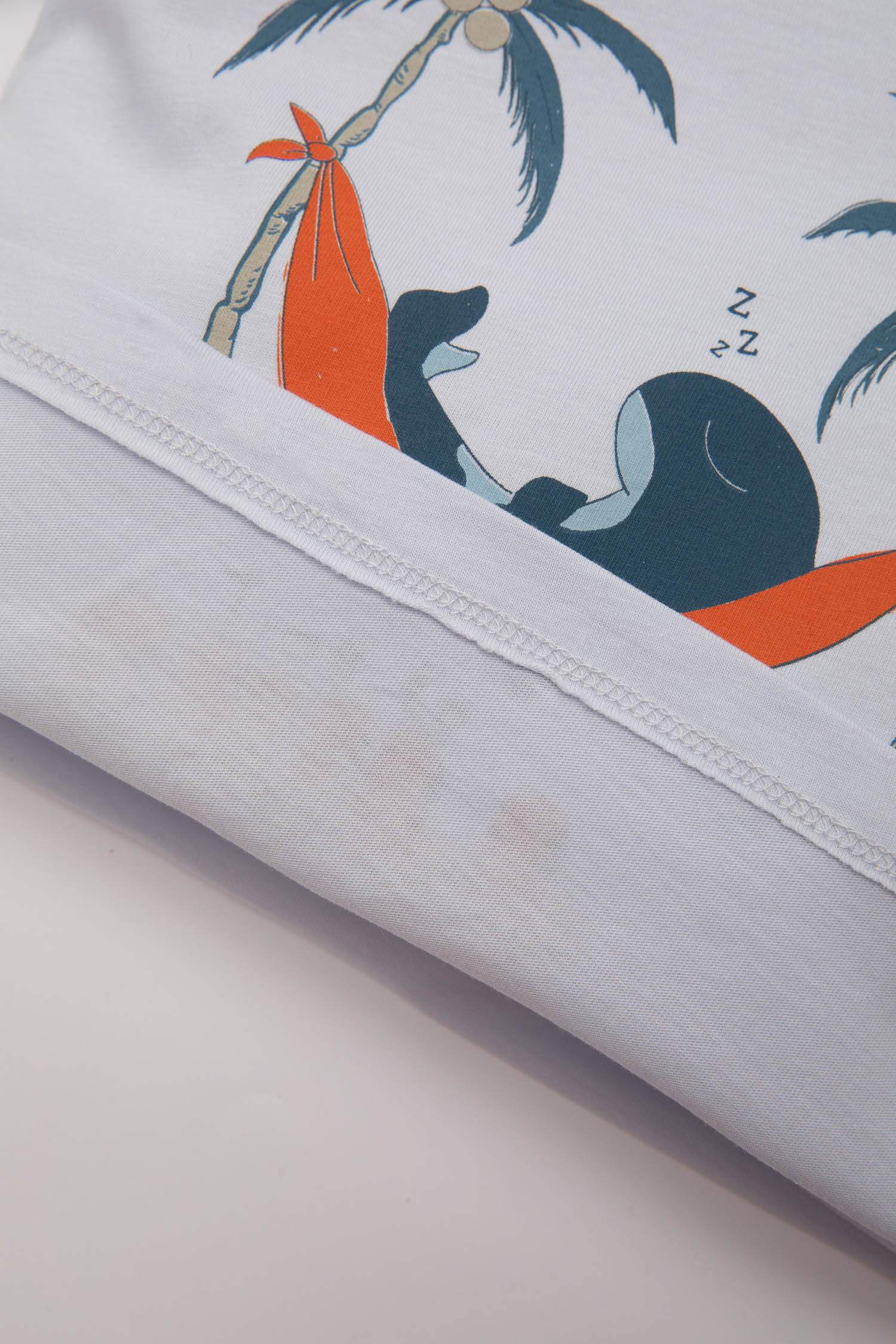 Erkek Bebek Pijama Takımı Penye Baskılı Kısa Kollu Üst Şort