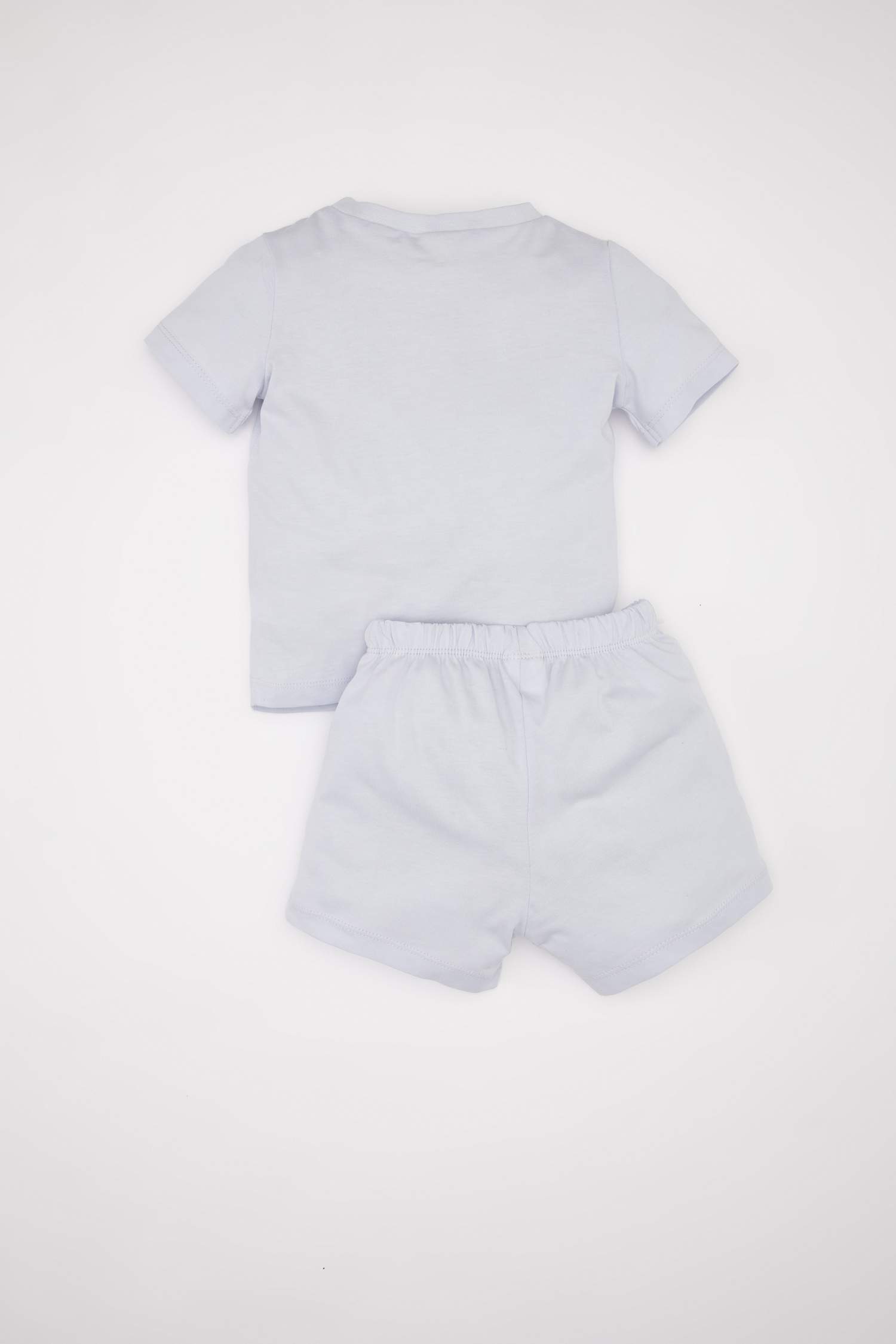 Erkek Bebek Pijama Takımı Penye Baskılı Kısa Kollu Üst Şort