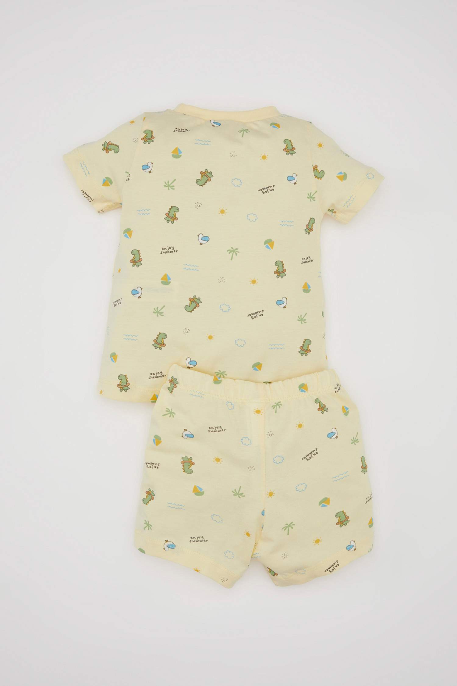 Baby Boy Dinosaur Printed Cotton 2 Piece Pajama Set