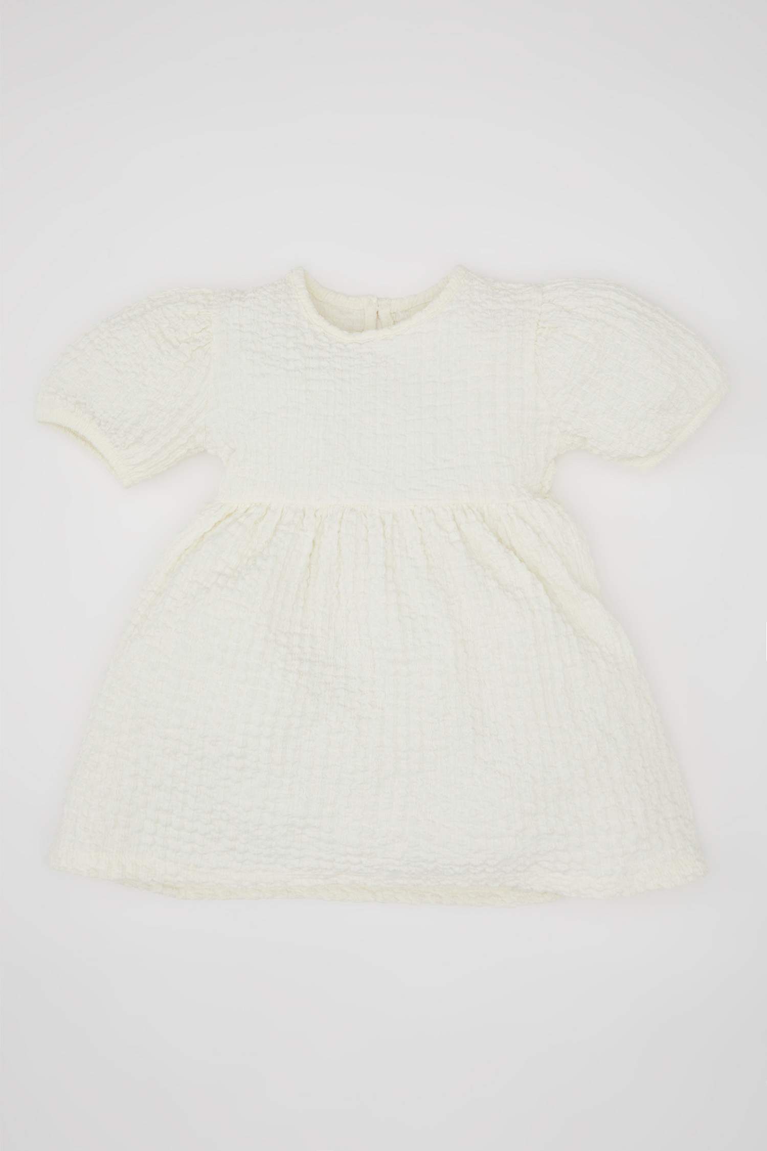 فستان بناتي نص ردن قصة عادية بياخة مستديرة