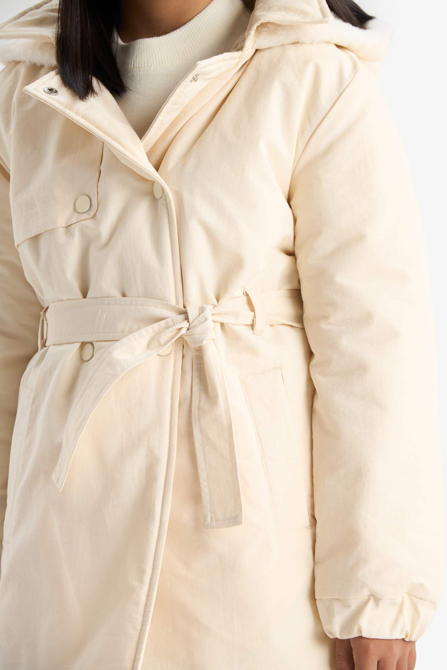 Girl Hooded Water Repellent Raincoat