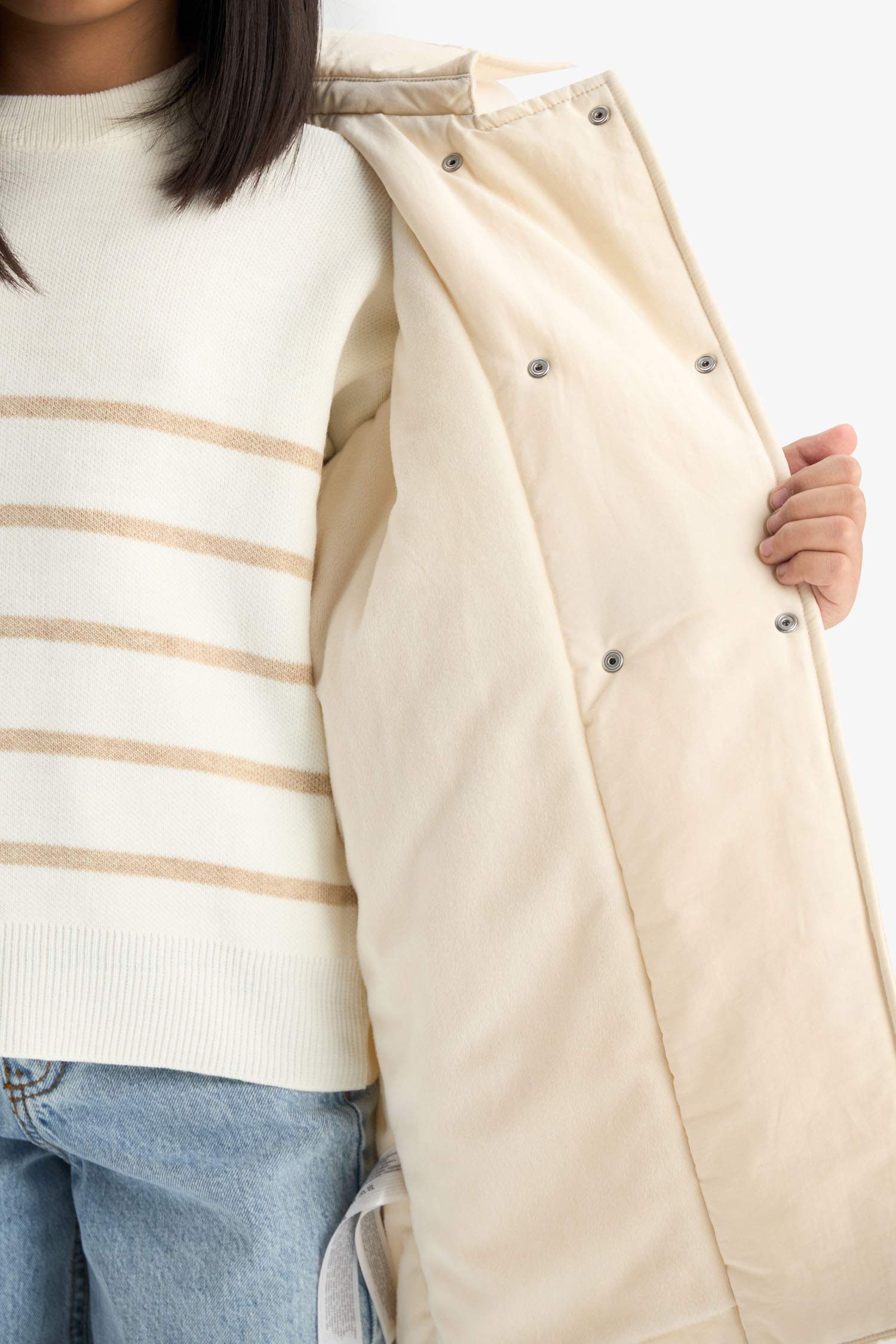 Girl Hooded Water Repellent Raincoat