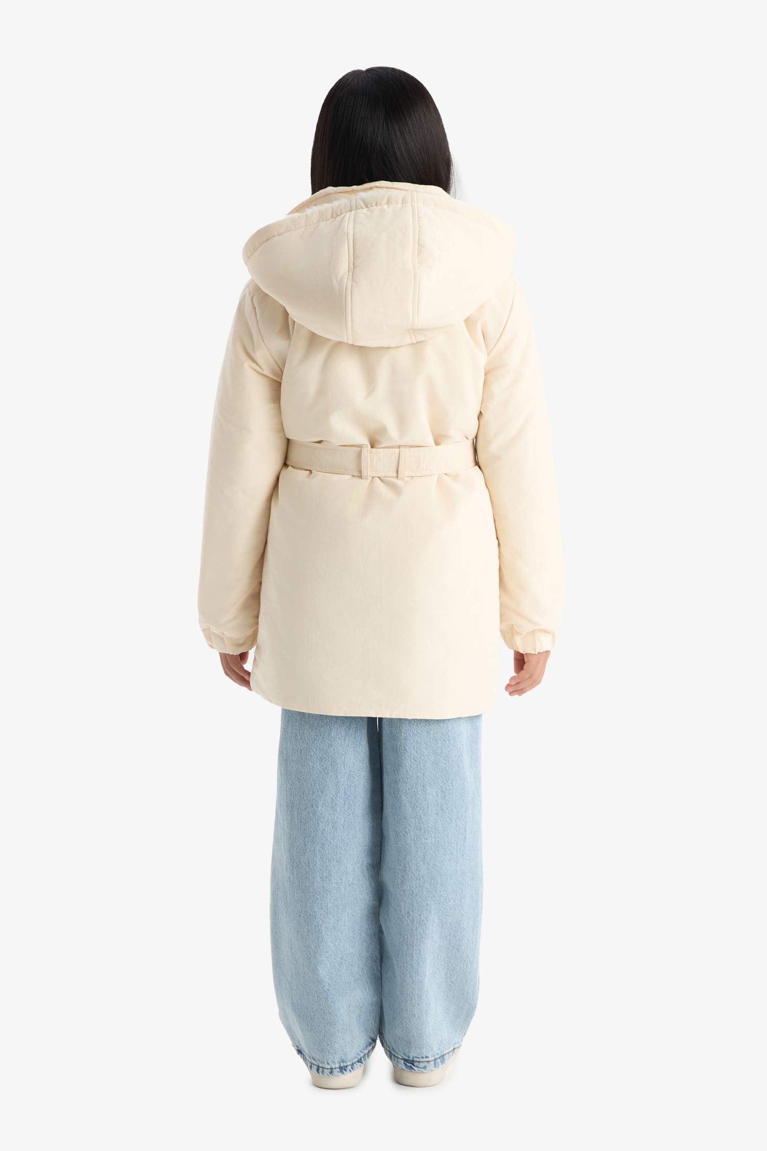 Girl Hooded Water Repellent Raincoat