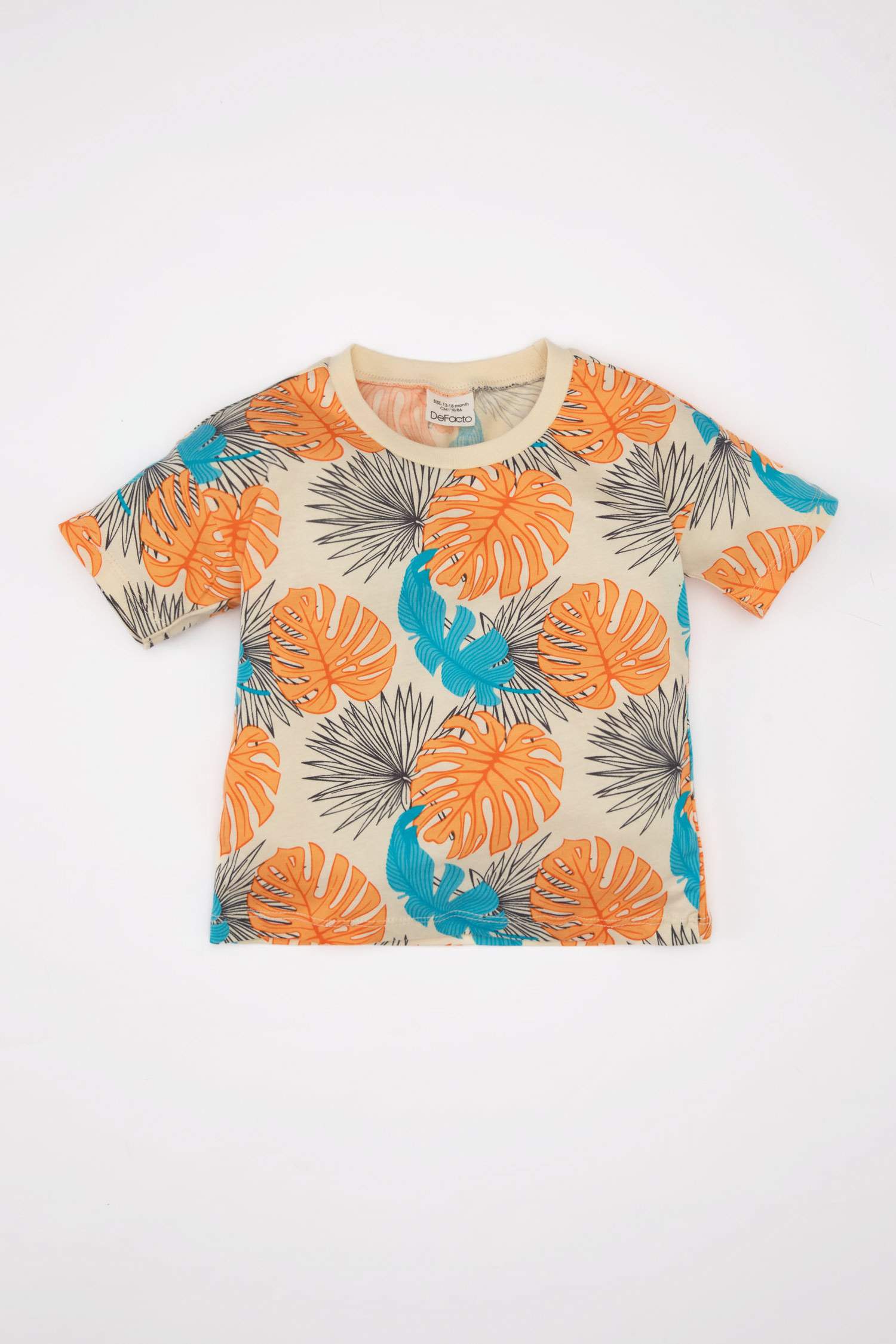 Baby Boy Regular Fit Palm Tree Patterned T-Shirt