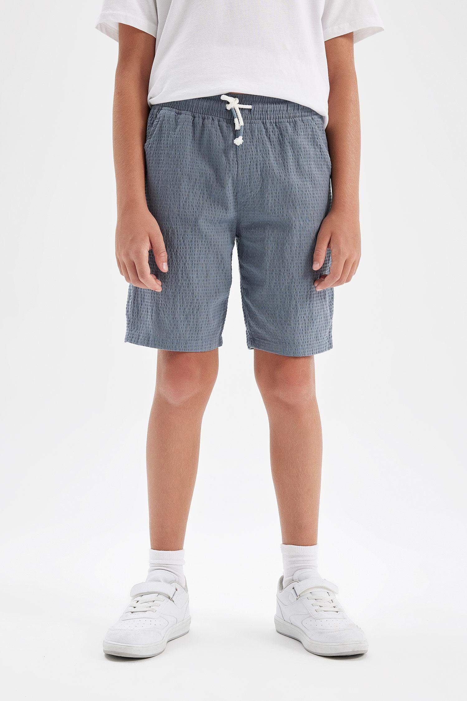 Erkek Çocuk Gofre Dokulu Şort