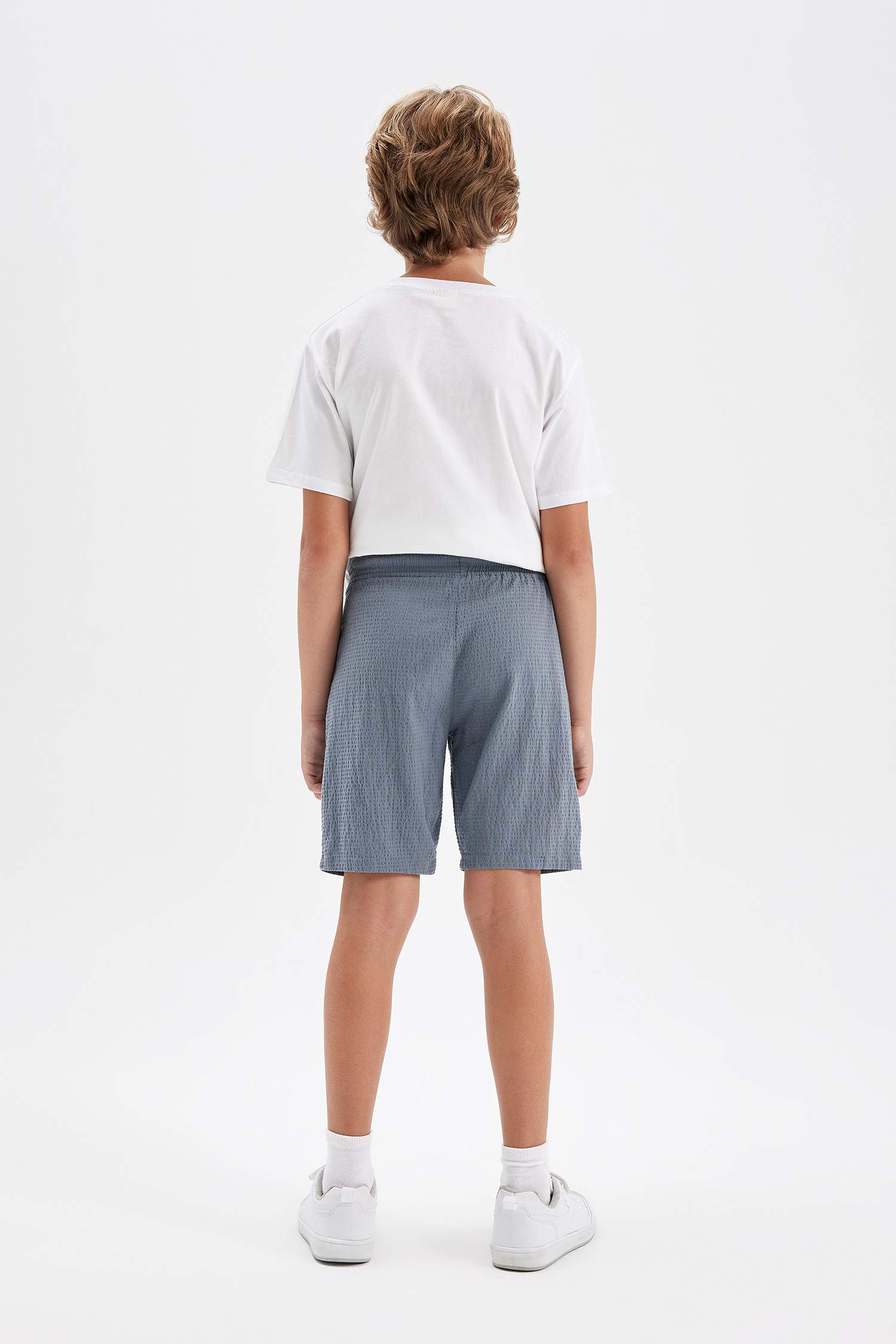 Erkek Çocuk Gofre Dokulu Şort