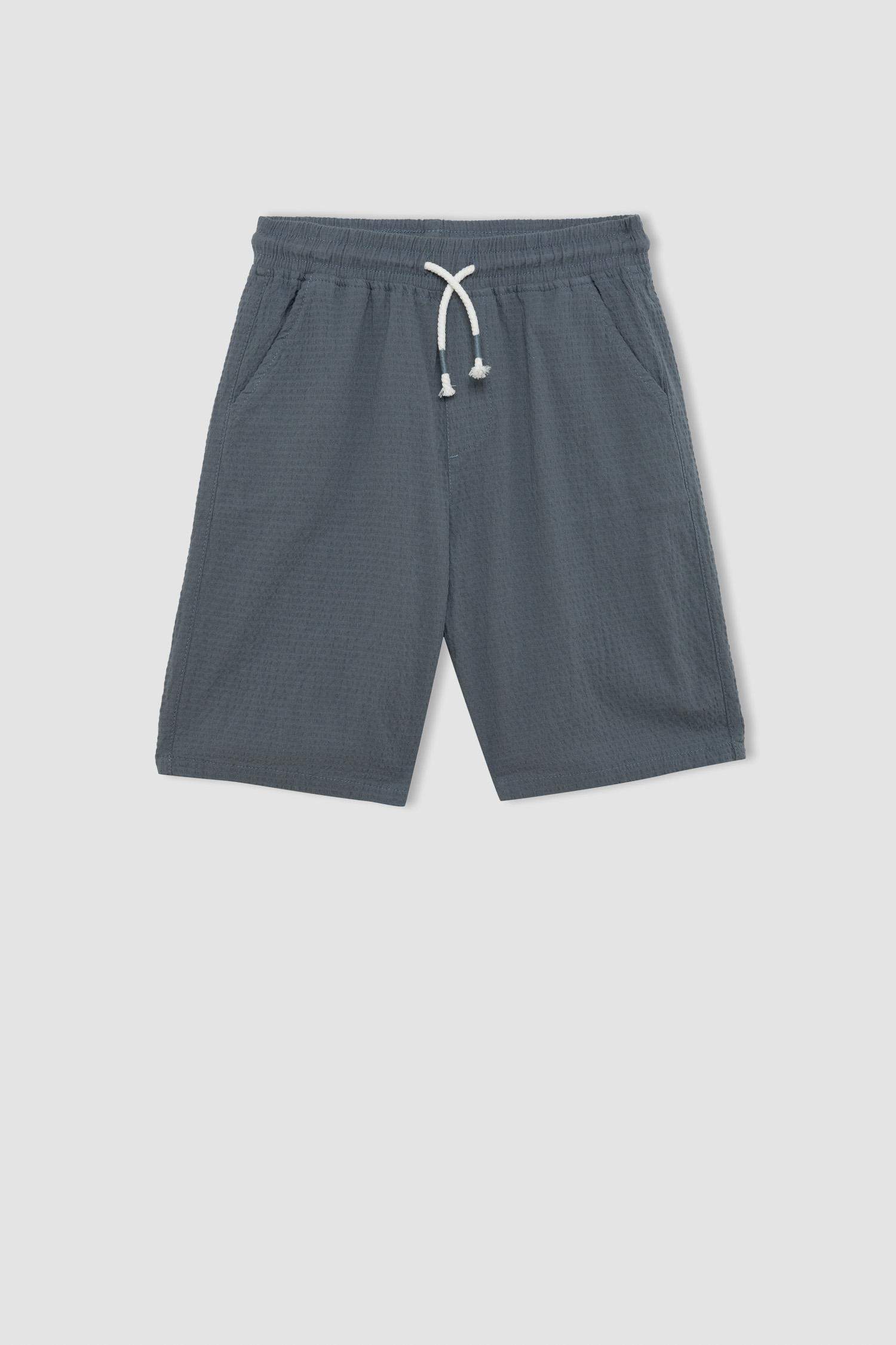 Erkek Çocuk Gofre Dokulu Şort