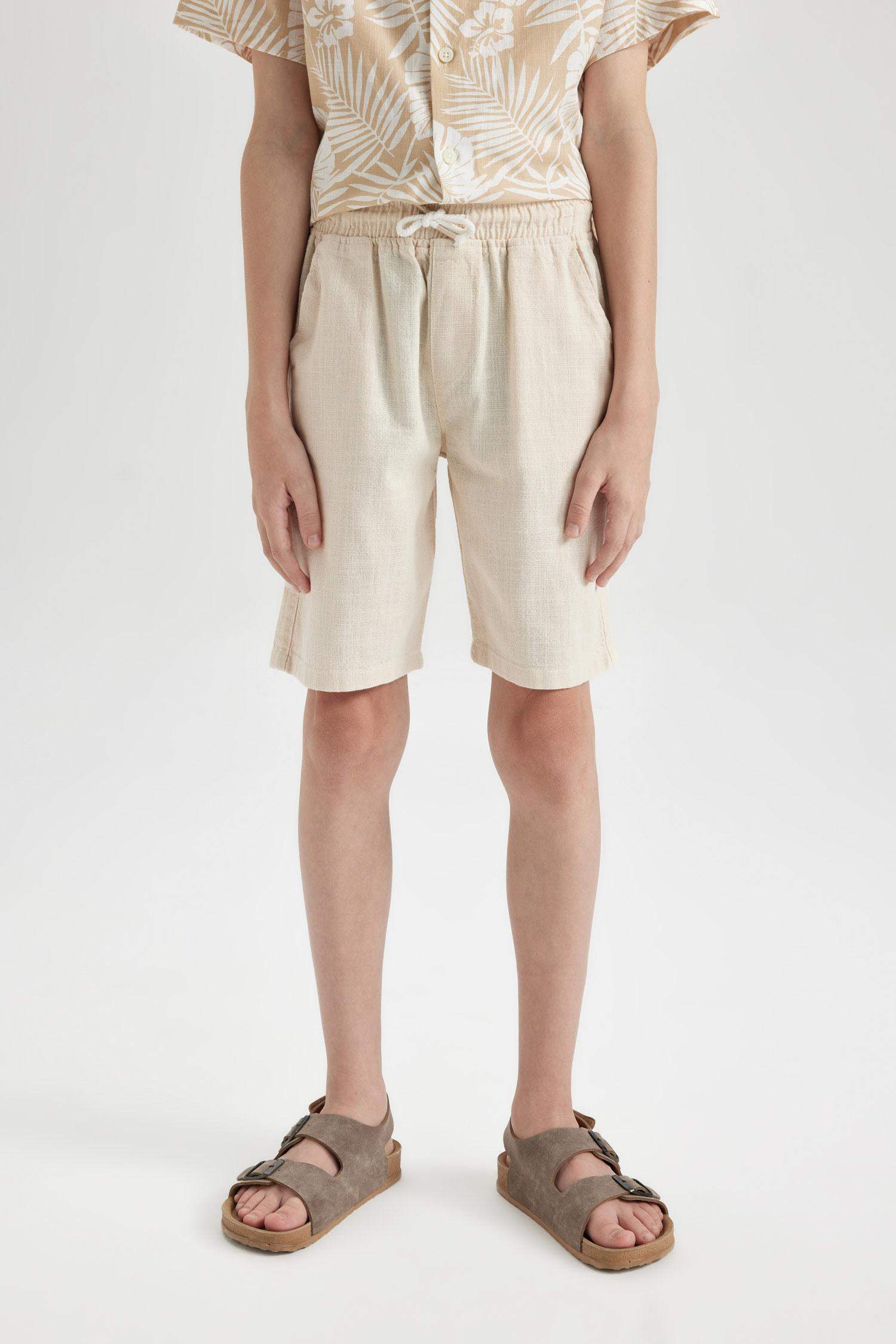 Boy Linen Look Shorts