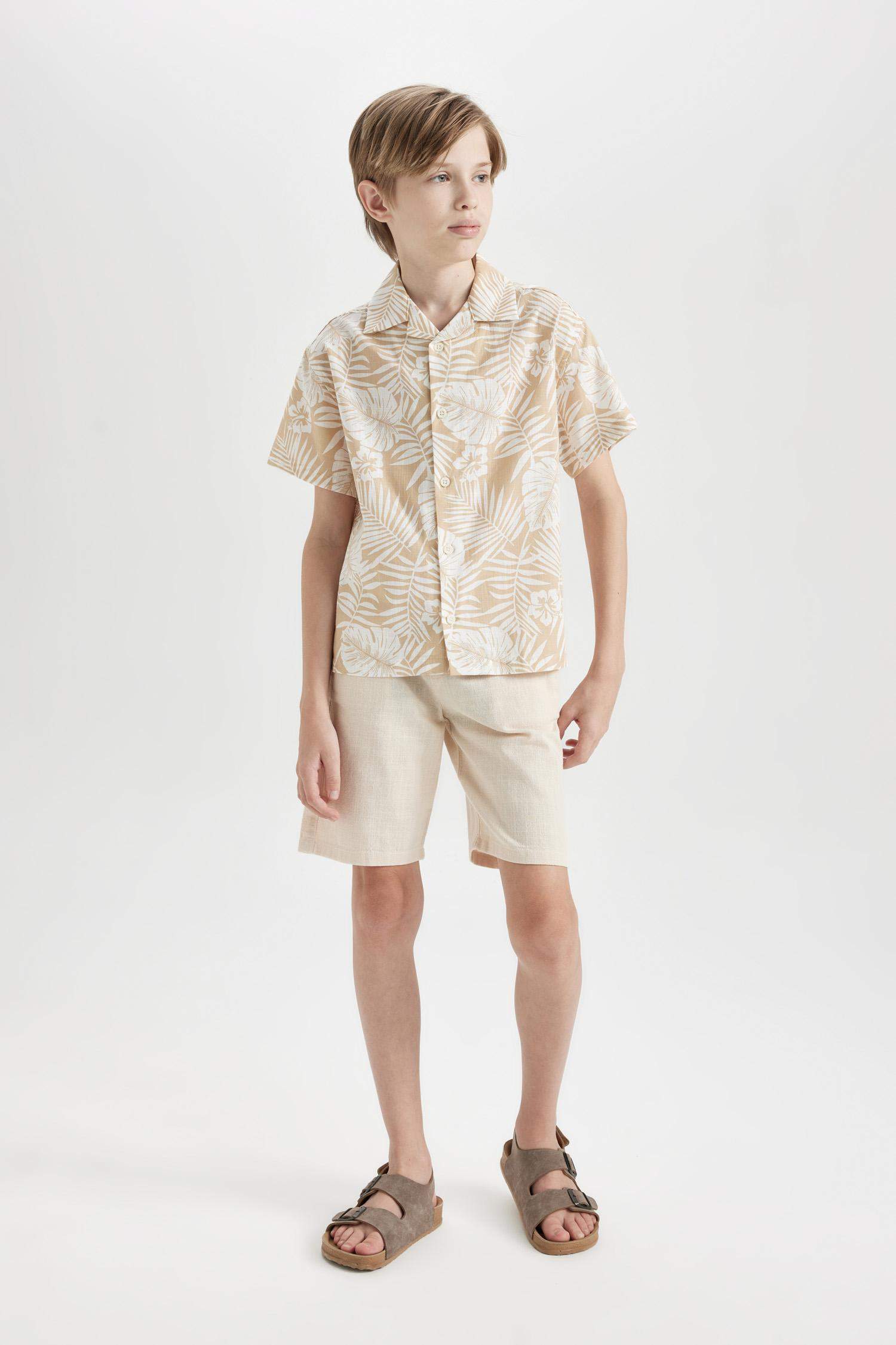 Boy Linen Look Shorts