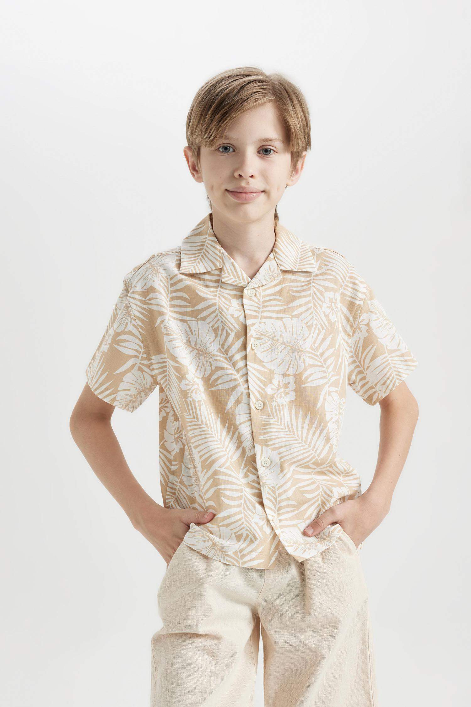 Boy Linen Look Shorts
