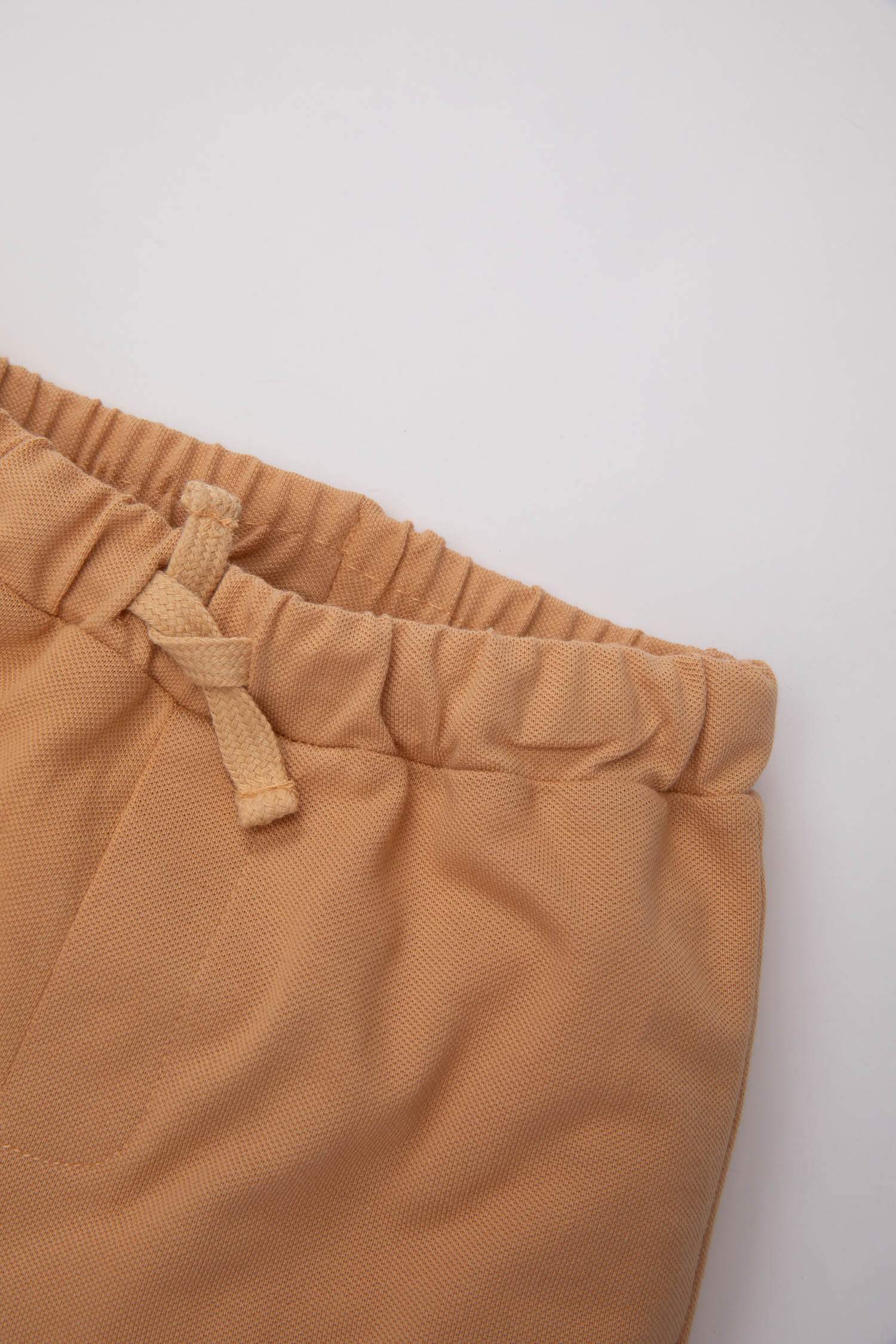 Baby Boy Regular Fit Label Printed Pique Shorts