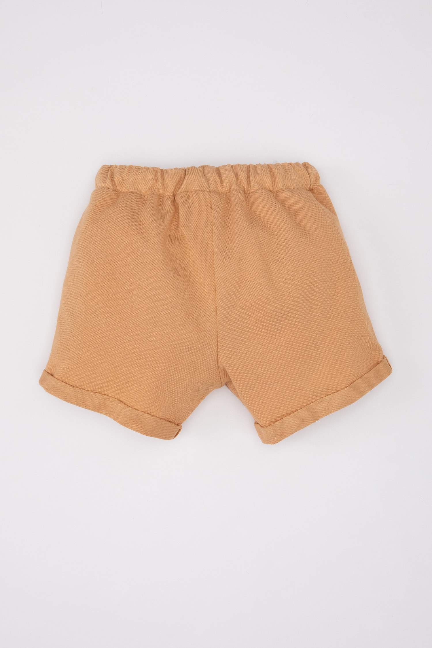 Baby Boy Regular Fit Label Printed Pique Shorts