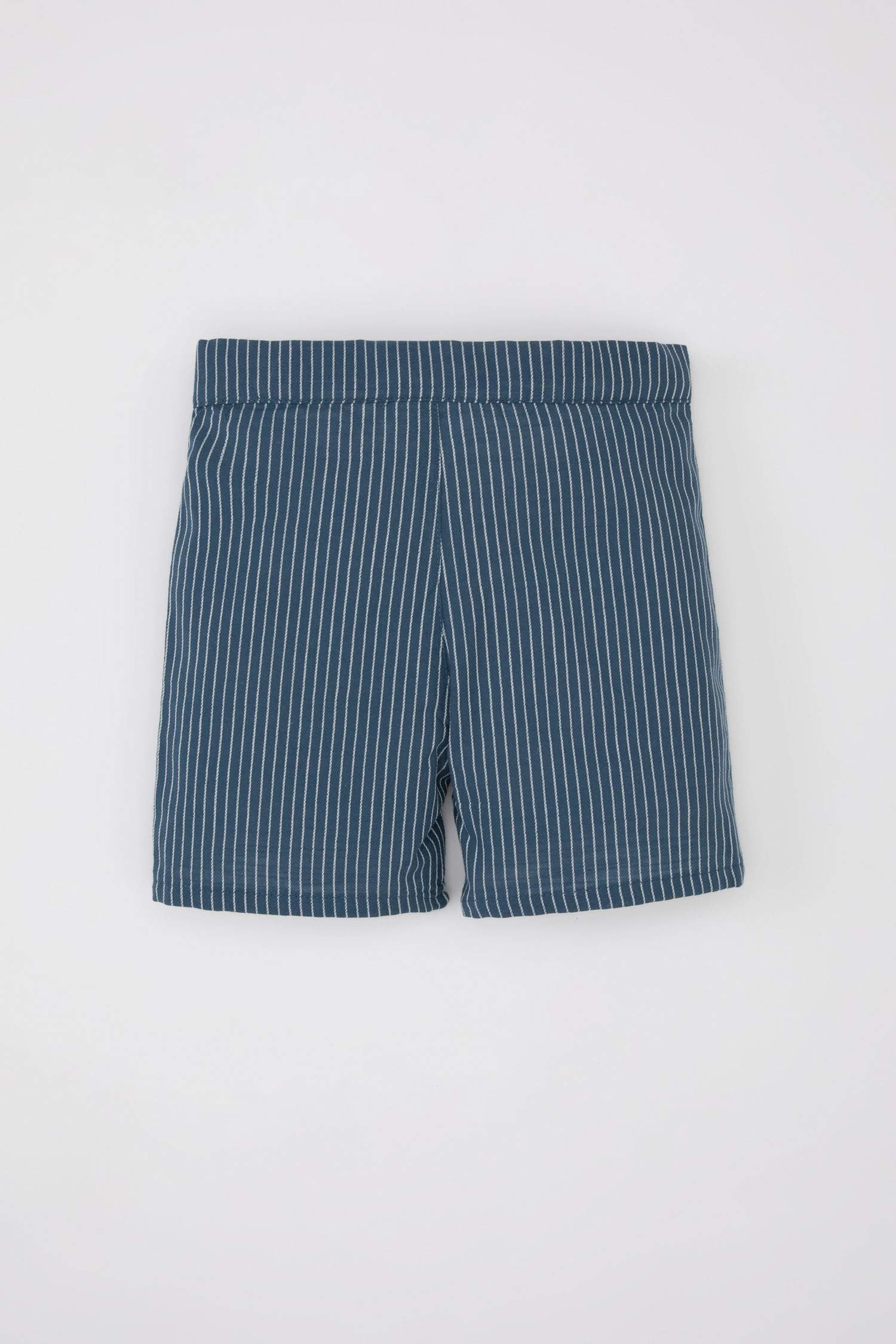Erkek Bebek Çizgili Flamlı Poplin Şort