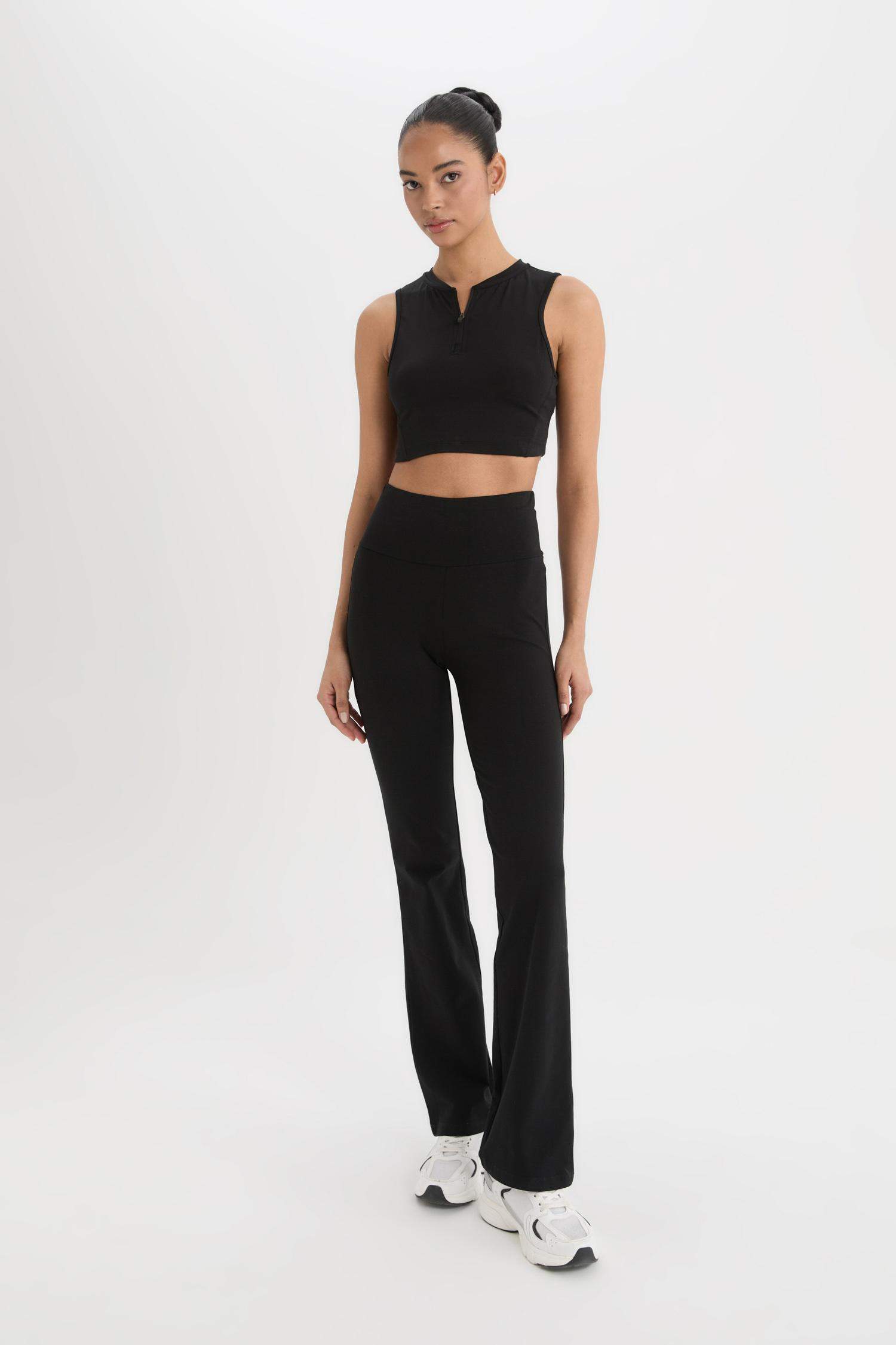 DeFactoFit Flare Fit İspanyol Paça Beli Saran Pamuklu Sporcu Eşofman Altı