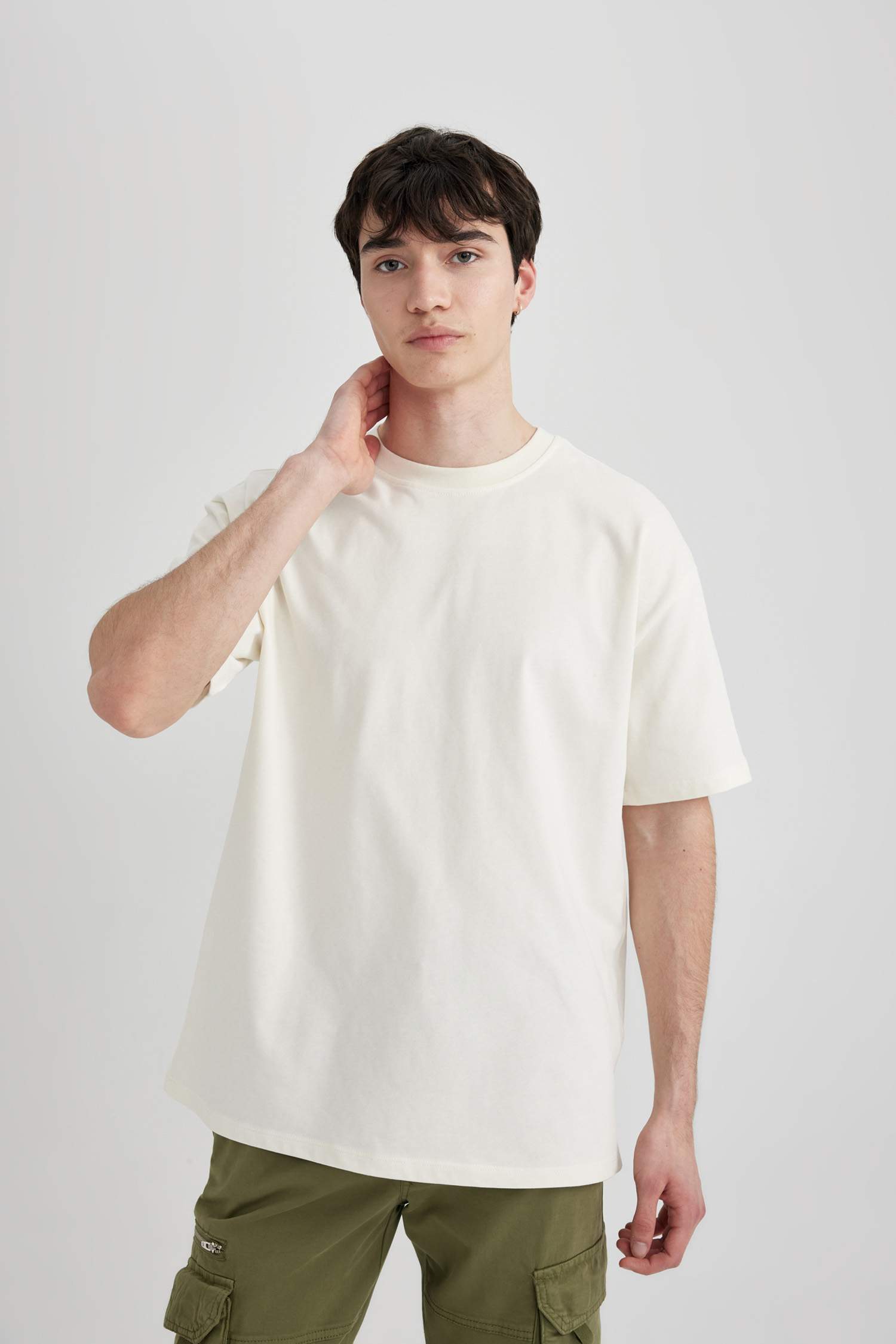Boxy Fit Crew Neck Short Sleeve T-Shirt
