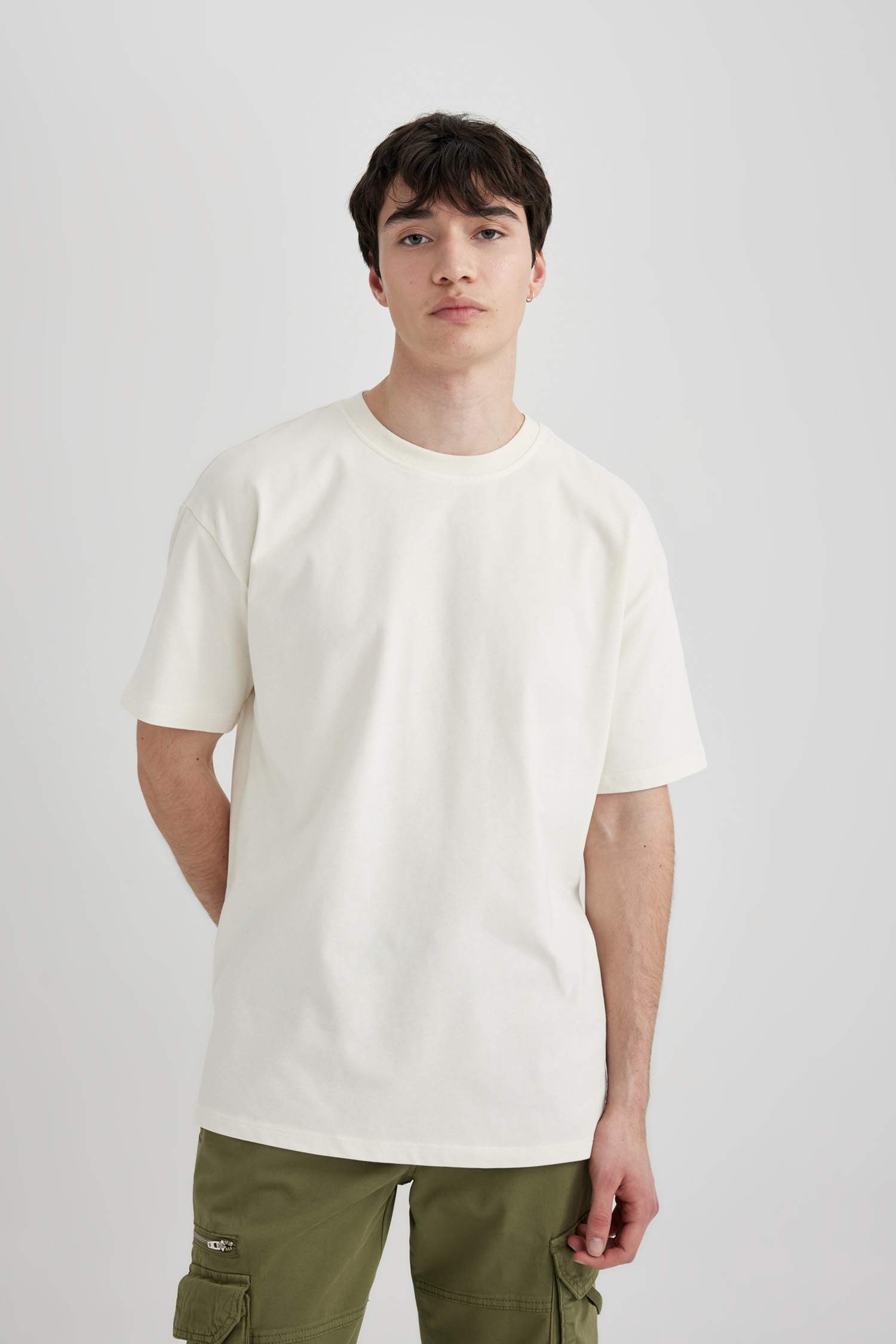 Boxy Fit Crew Neck Short Sleeve T-Shirt
