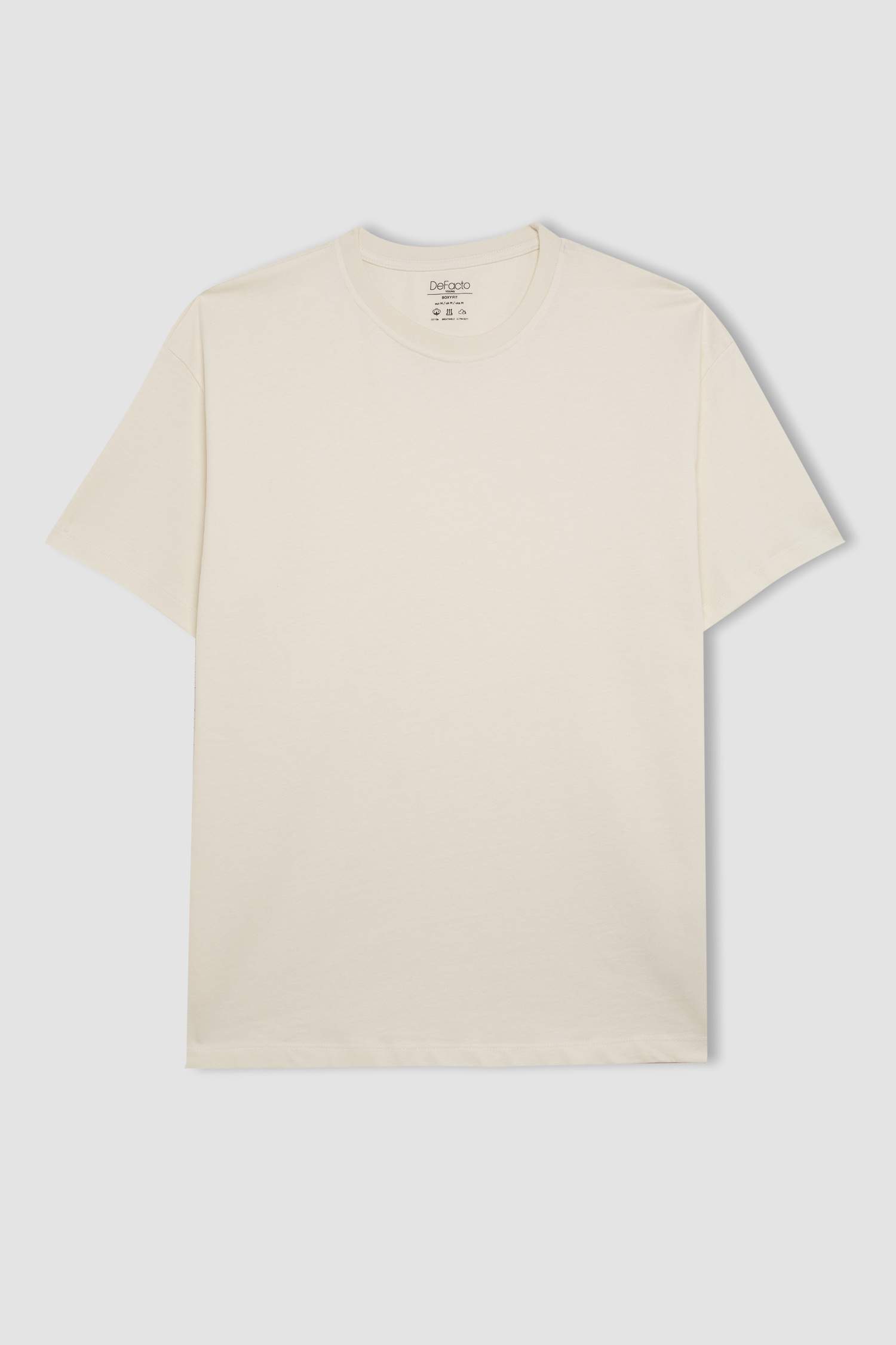 Boxy Fit Crew Neck Short Sleeve T-Shirt