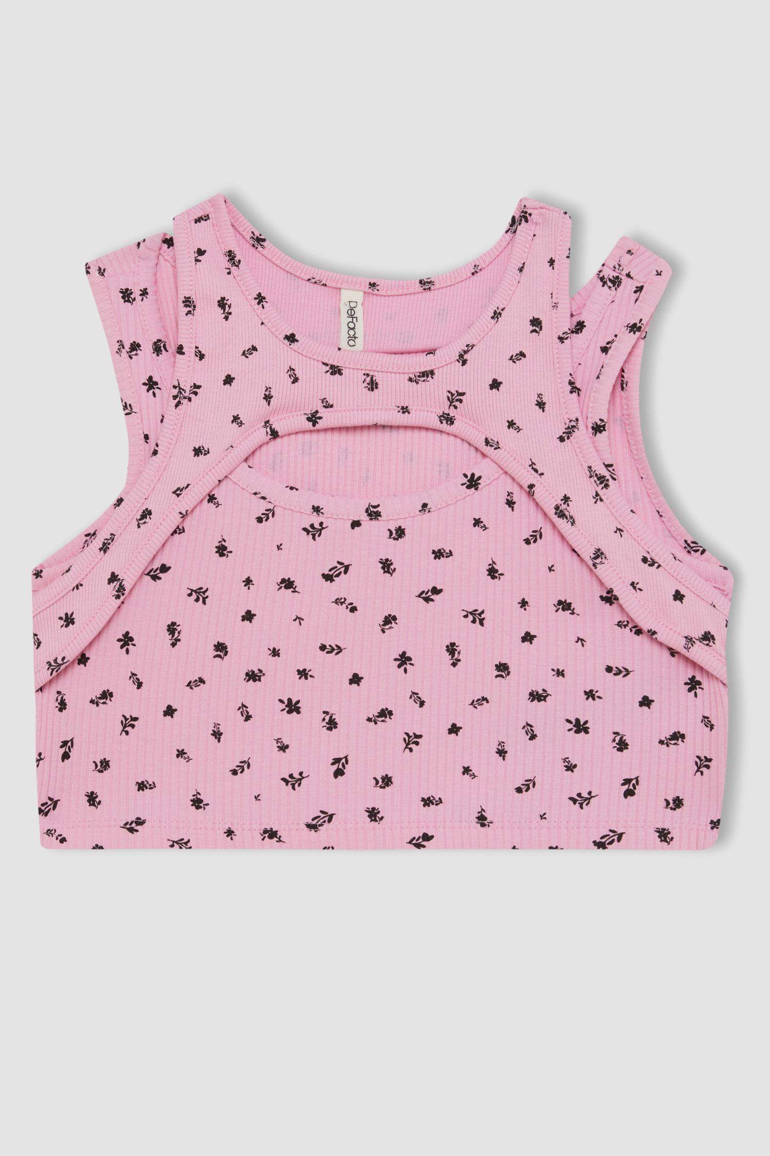 Girl Patterned Crop Top