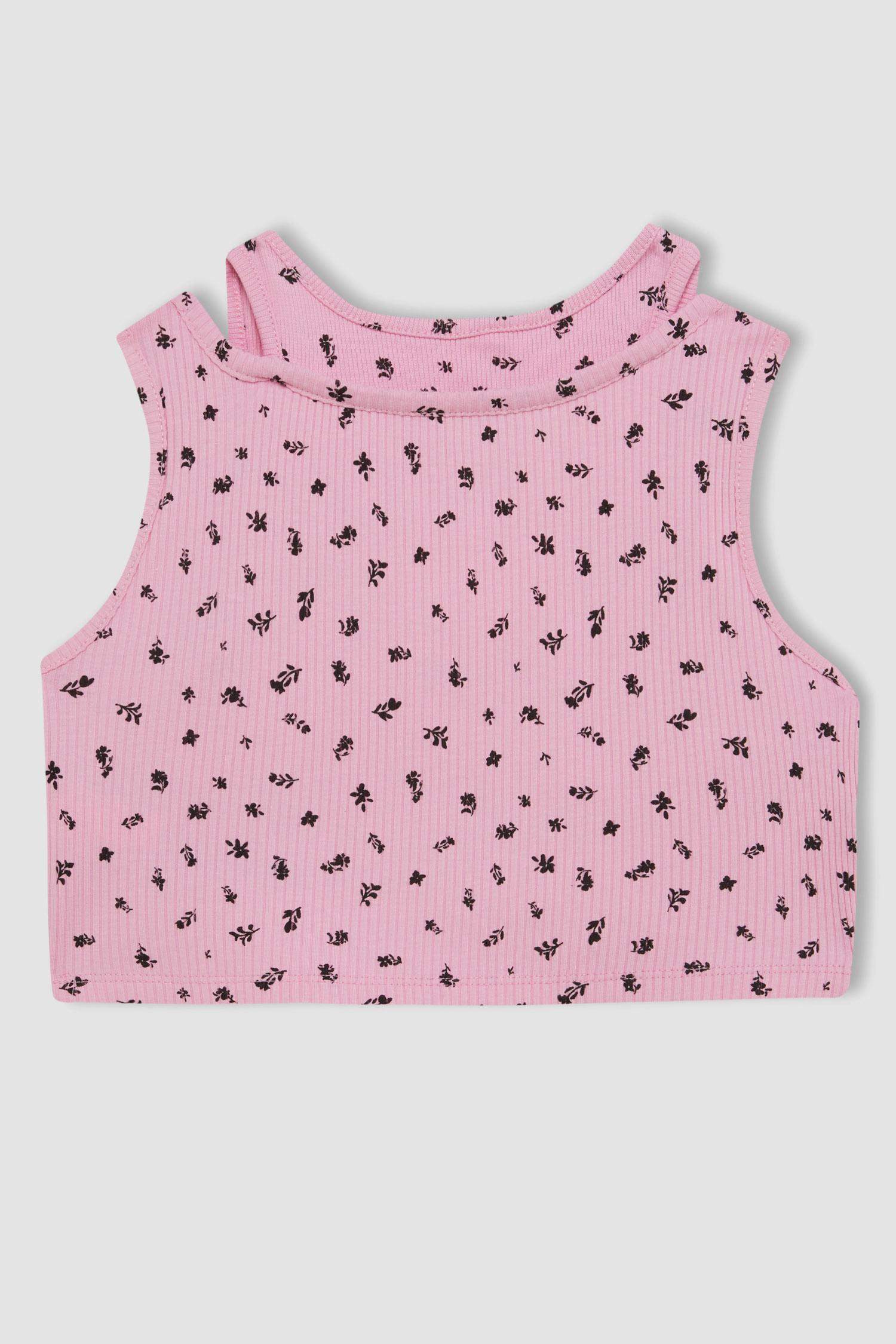 Girl Patterned Crop Top