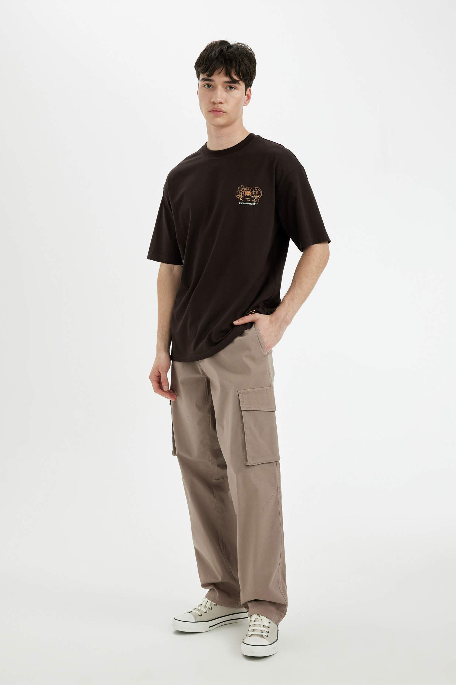 Wide Leg Cargo Parachute Trousers