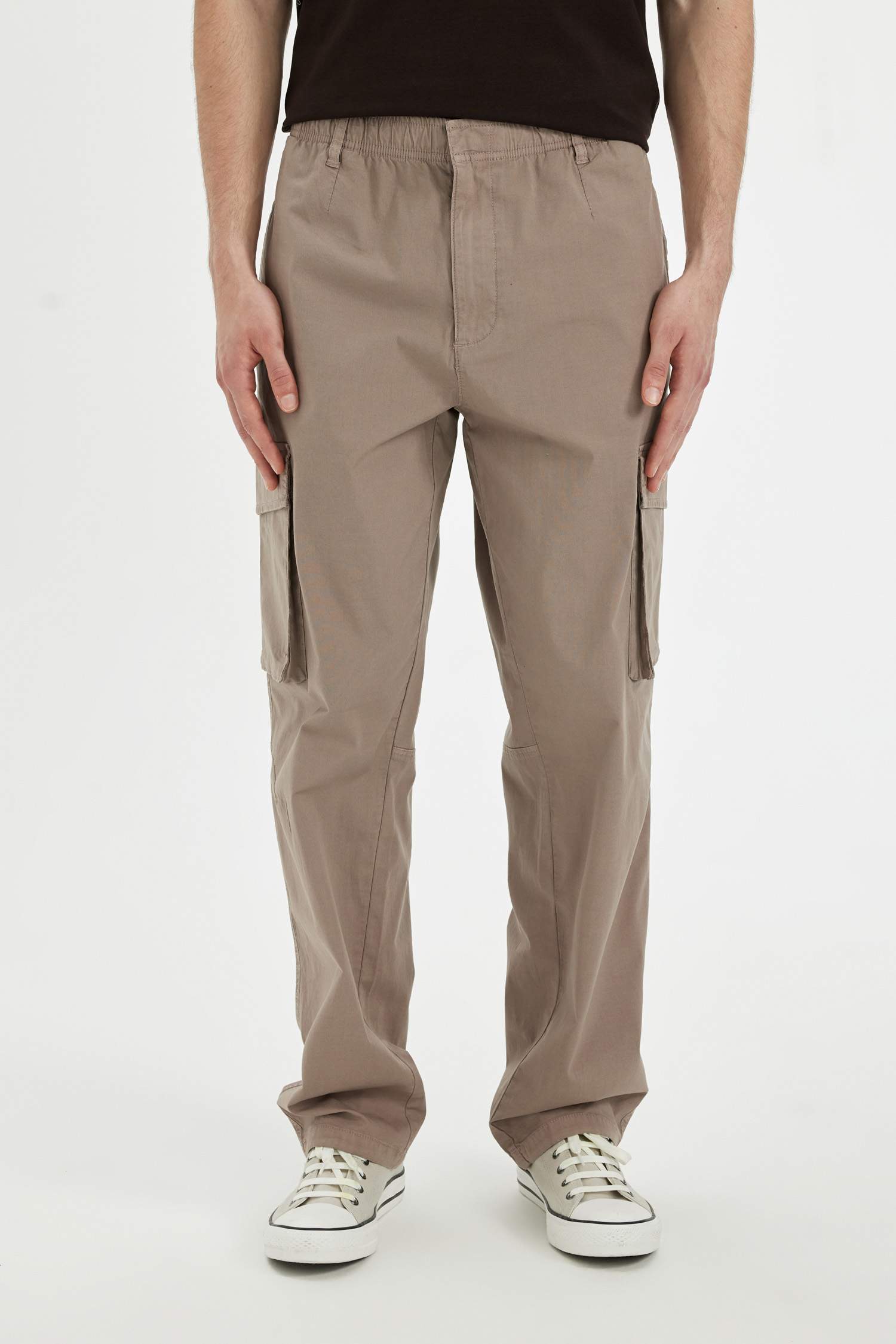 Wide Leg Cargo Parachute Trousers