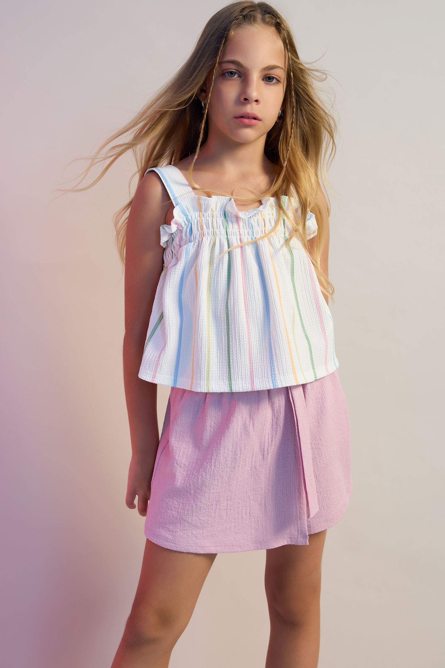 Girl Relax Fit Striped Tank Top