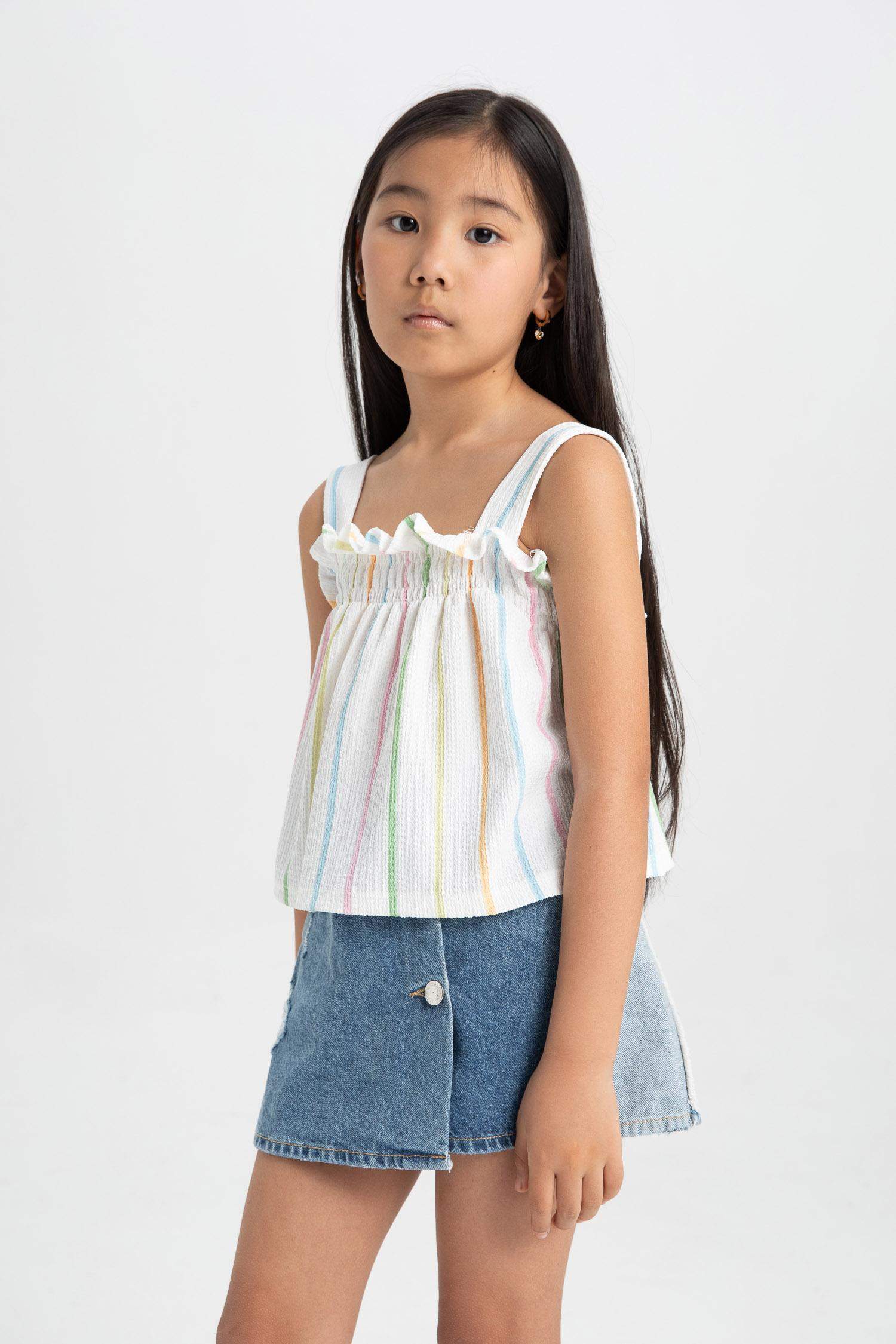 Girl Relax Fit Striped Tank Top