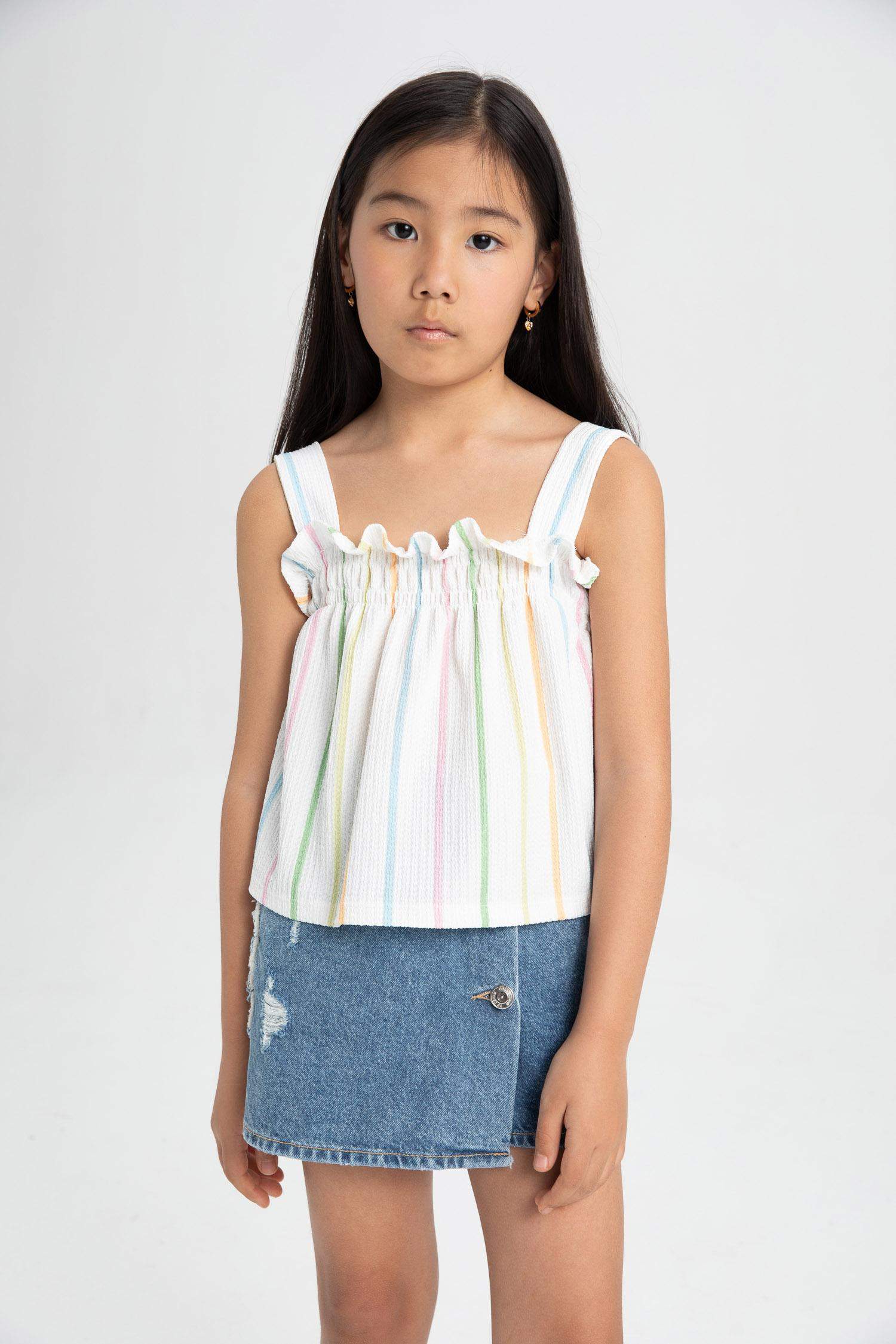 Girl Relax Fit Striped Tank Top