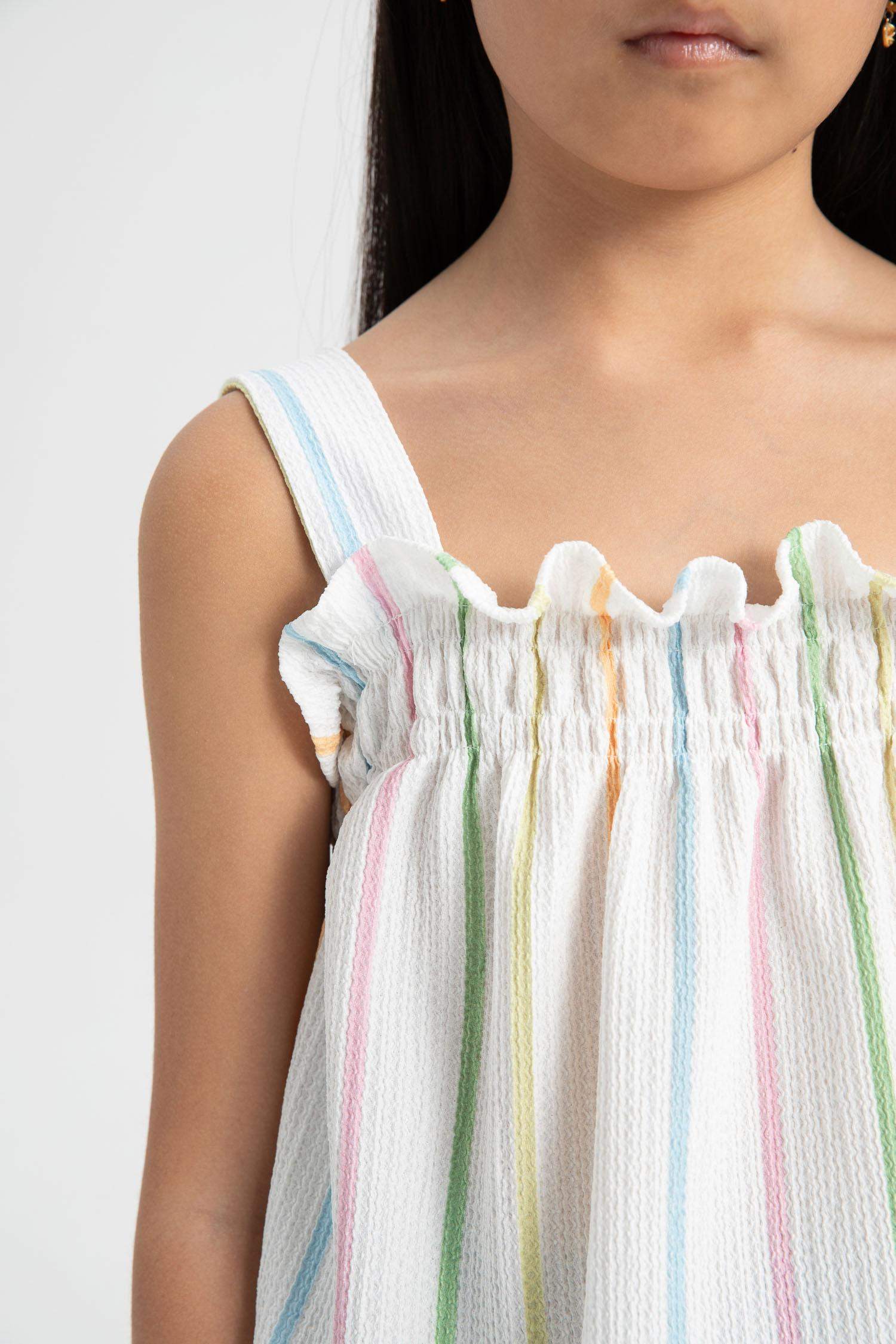 Girl Relax Fit Striped Tank Top