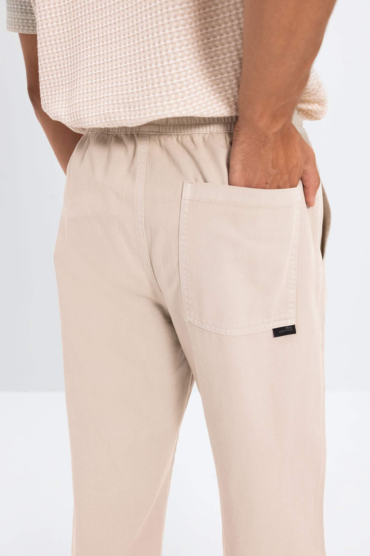 Straight Wide Gabardine Trousers