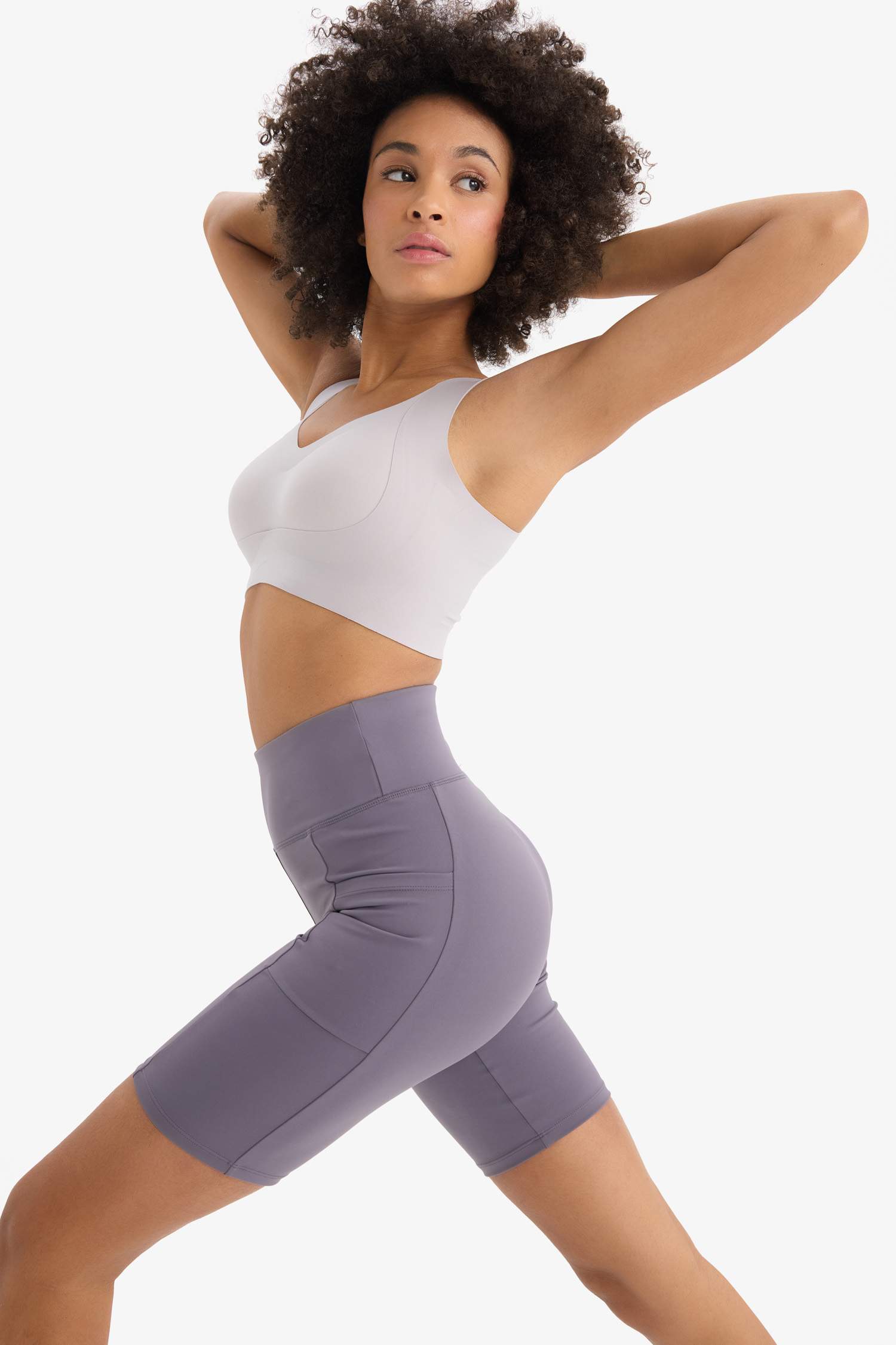 V Yaka Ağır Kumaş Sporcu Bra