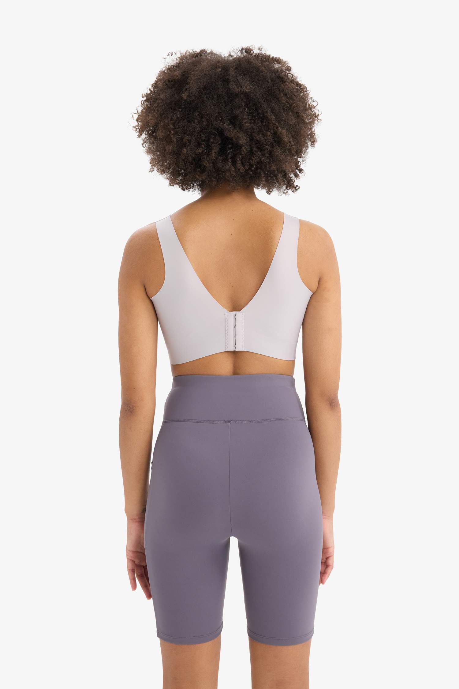 V Yaka Ağır Kumaş Sporcu Bra