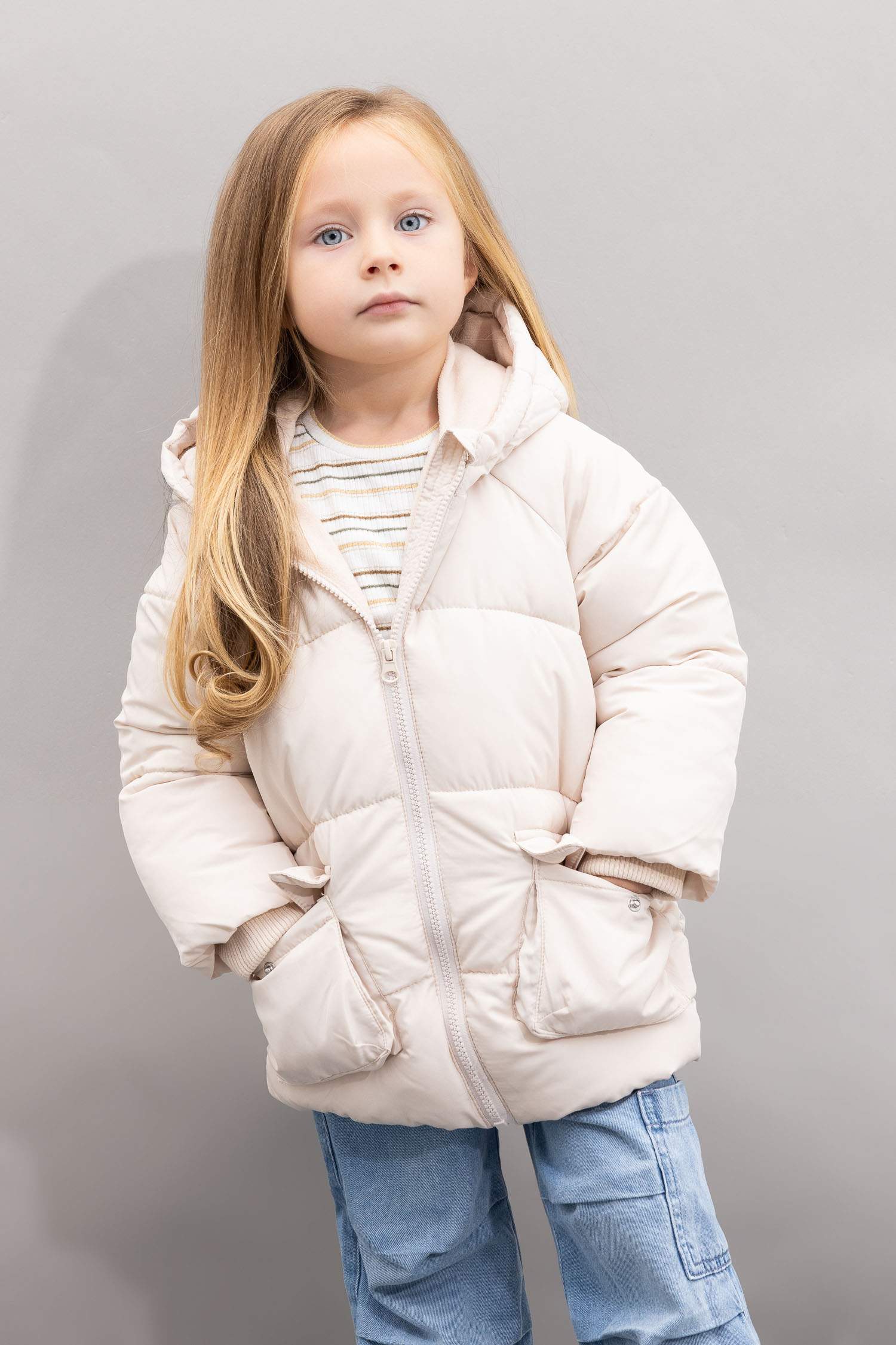Baby Girl Hooded Waterproof Puffer Jacket